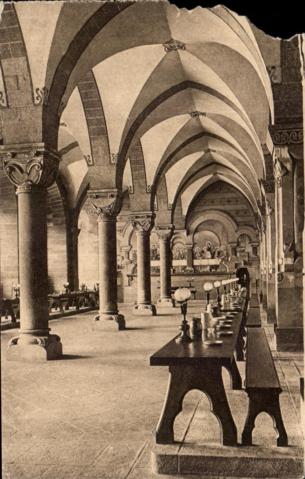 CPALa fresco of the refectory of the abbey of St Pierre de Solesmes