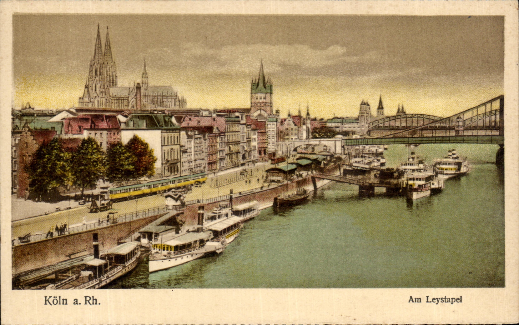 CPA Koln Am Leystapel Boats