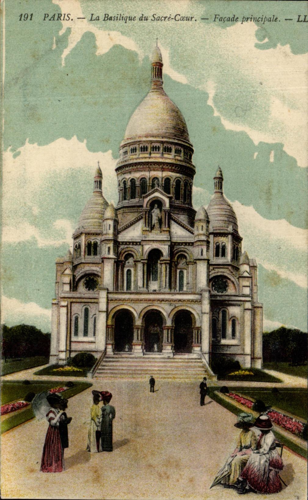 CPA Paris La Basilique du Sacre Ceaur Facade principale Montmartre