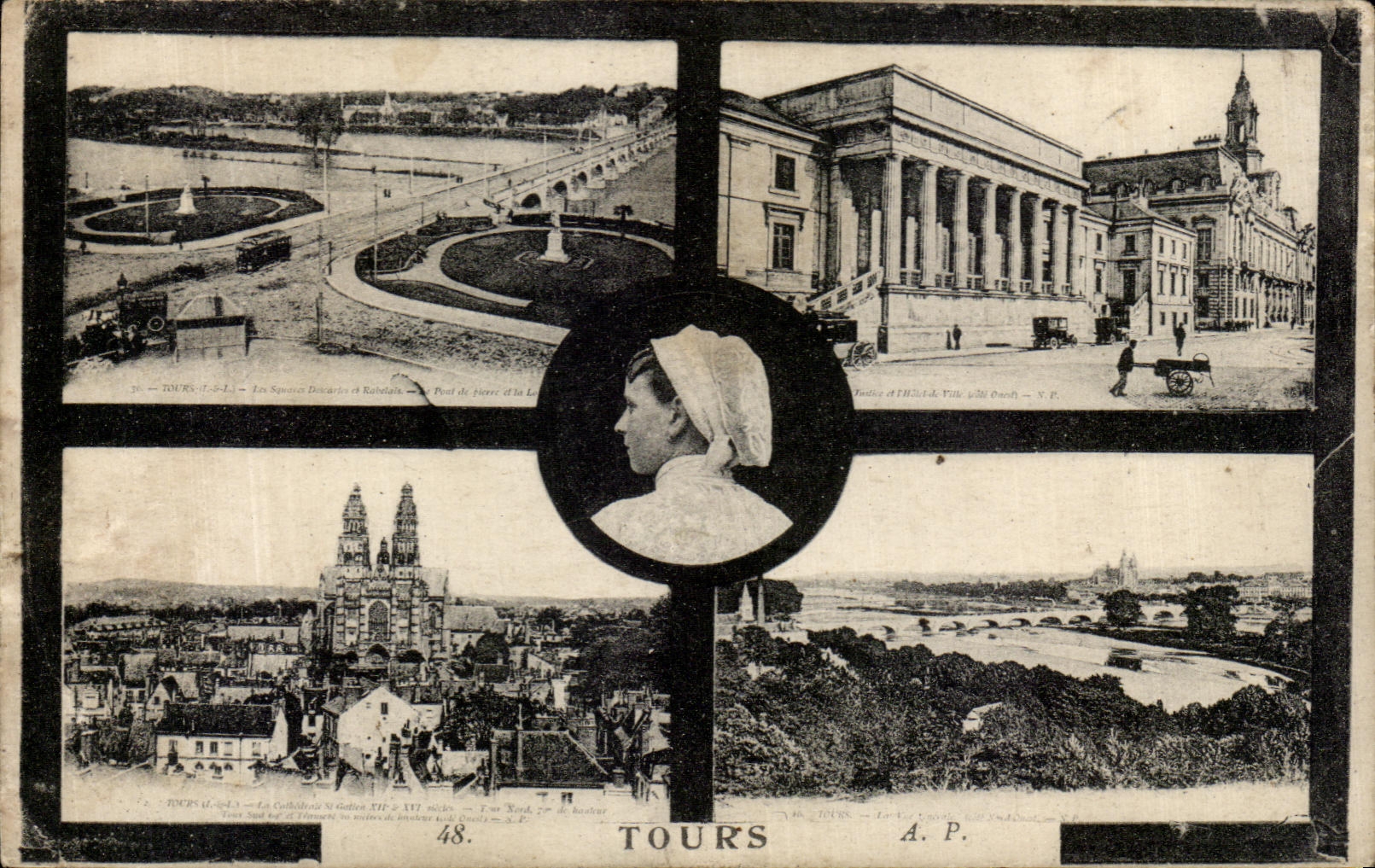 CPA Tours Folklore Caps Woman