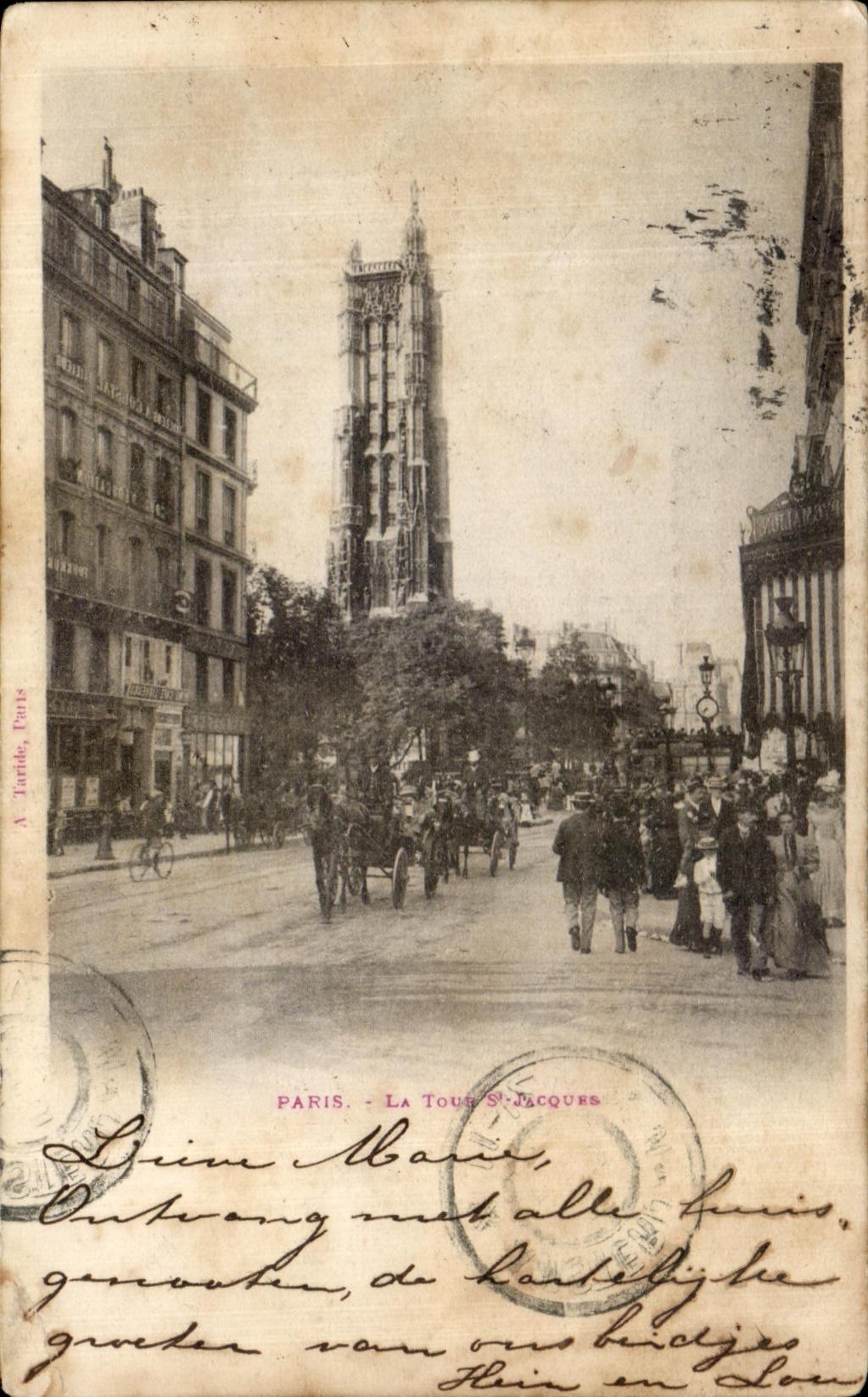 CPA Paris the Tower Saint Jacques
