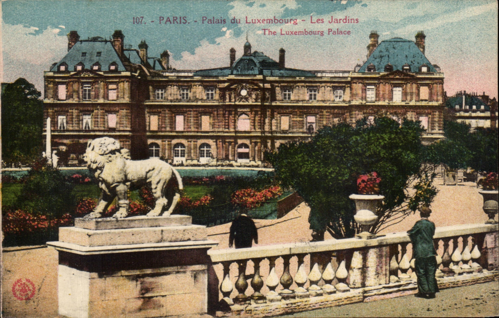 CPA Paris Palate of Luxembourg Lion