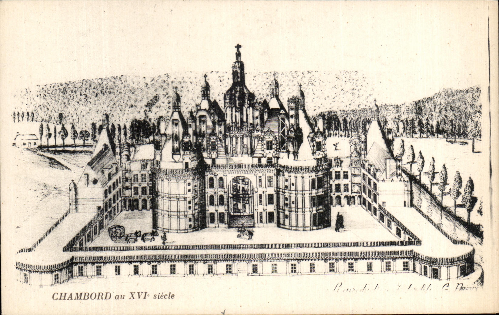 CPA Chambord au 16eme siecle