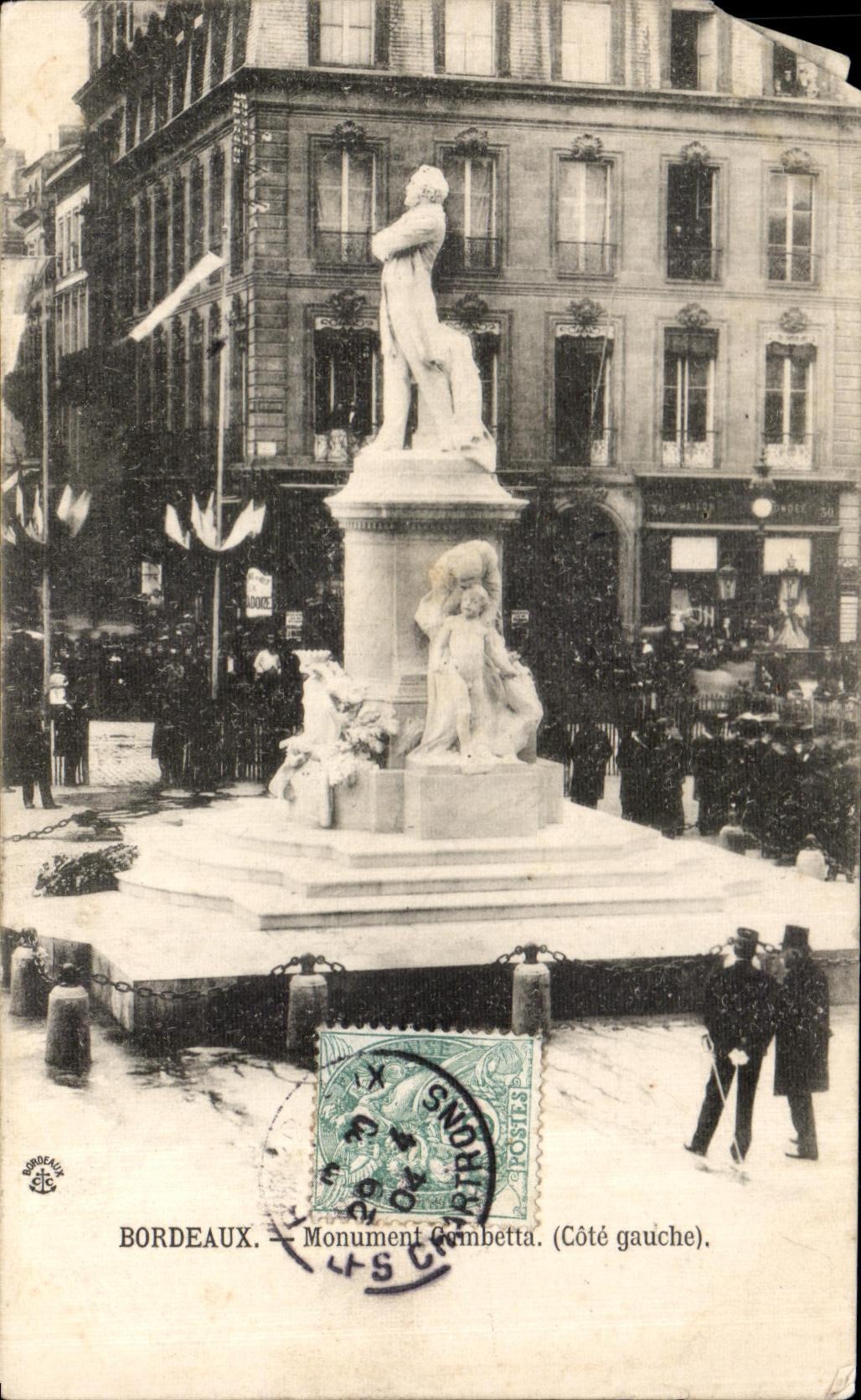 CPA Bordeaux Gambetta Monument