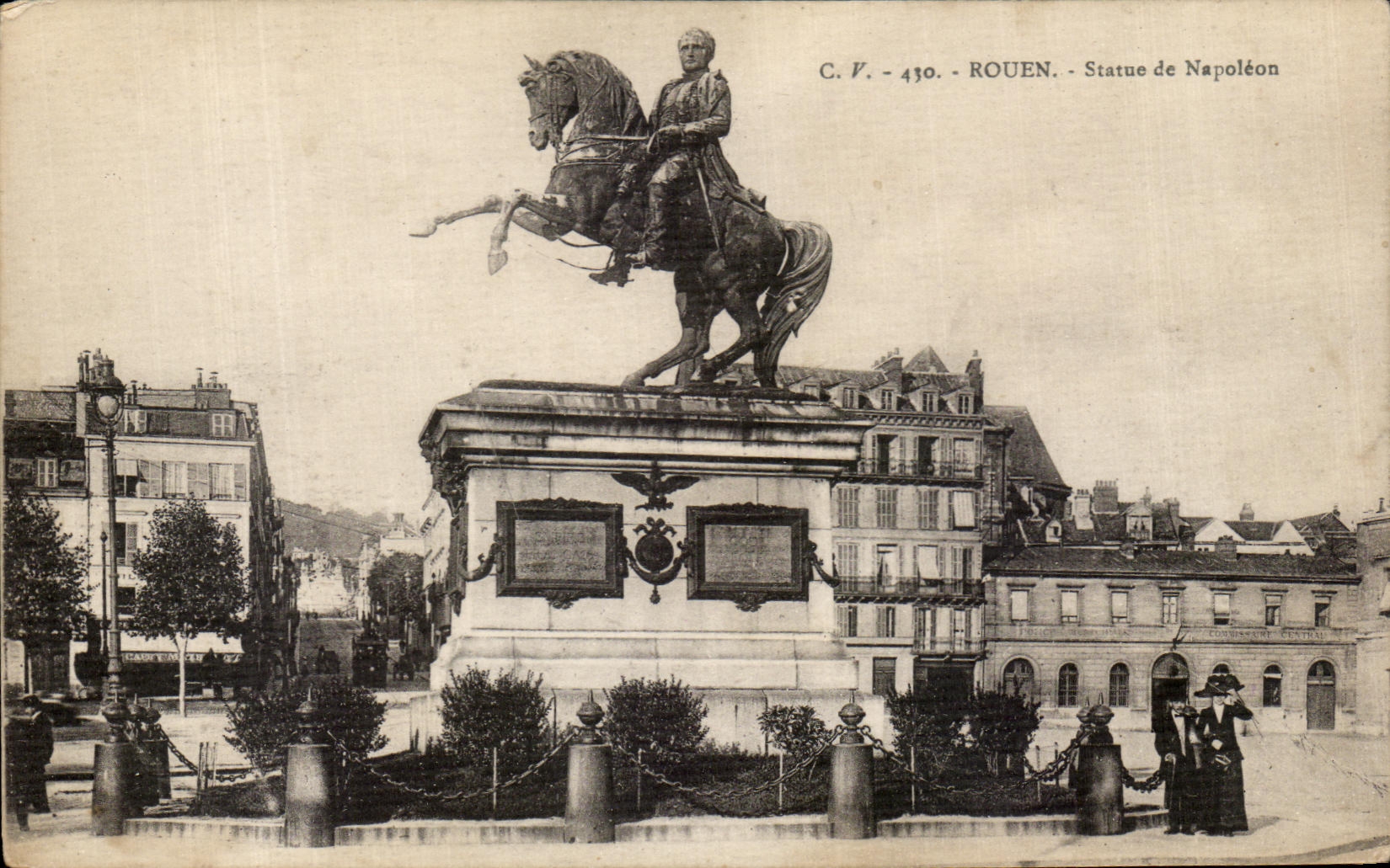 CPA Rouen Statue of Napoleon 1st