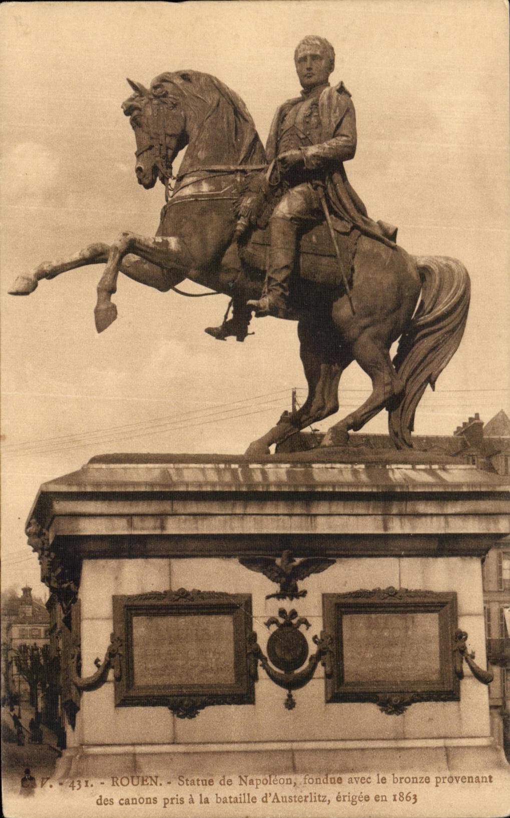 CPA Rouen Statue of Napoleon 1st Austerlitz