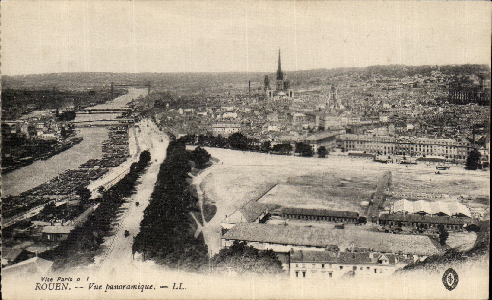 CPA Rouen Panoramic View