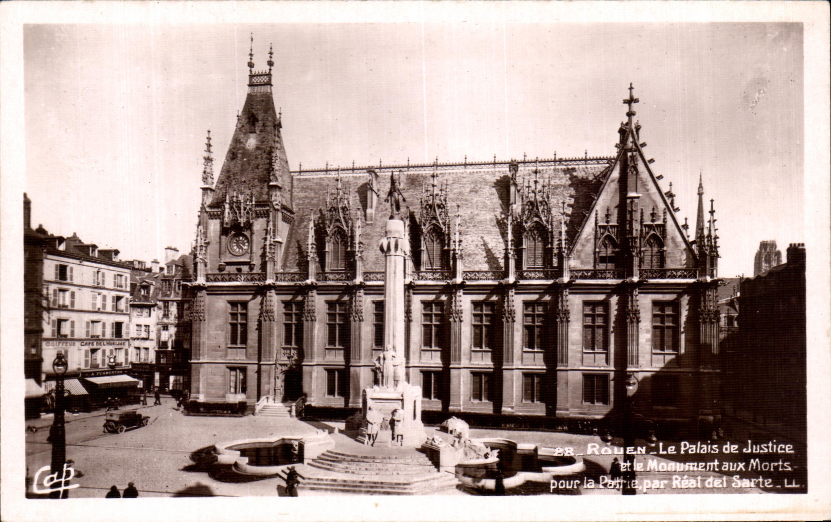 CPA Rouen Law courts and the War memorial for the Port