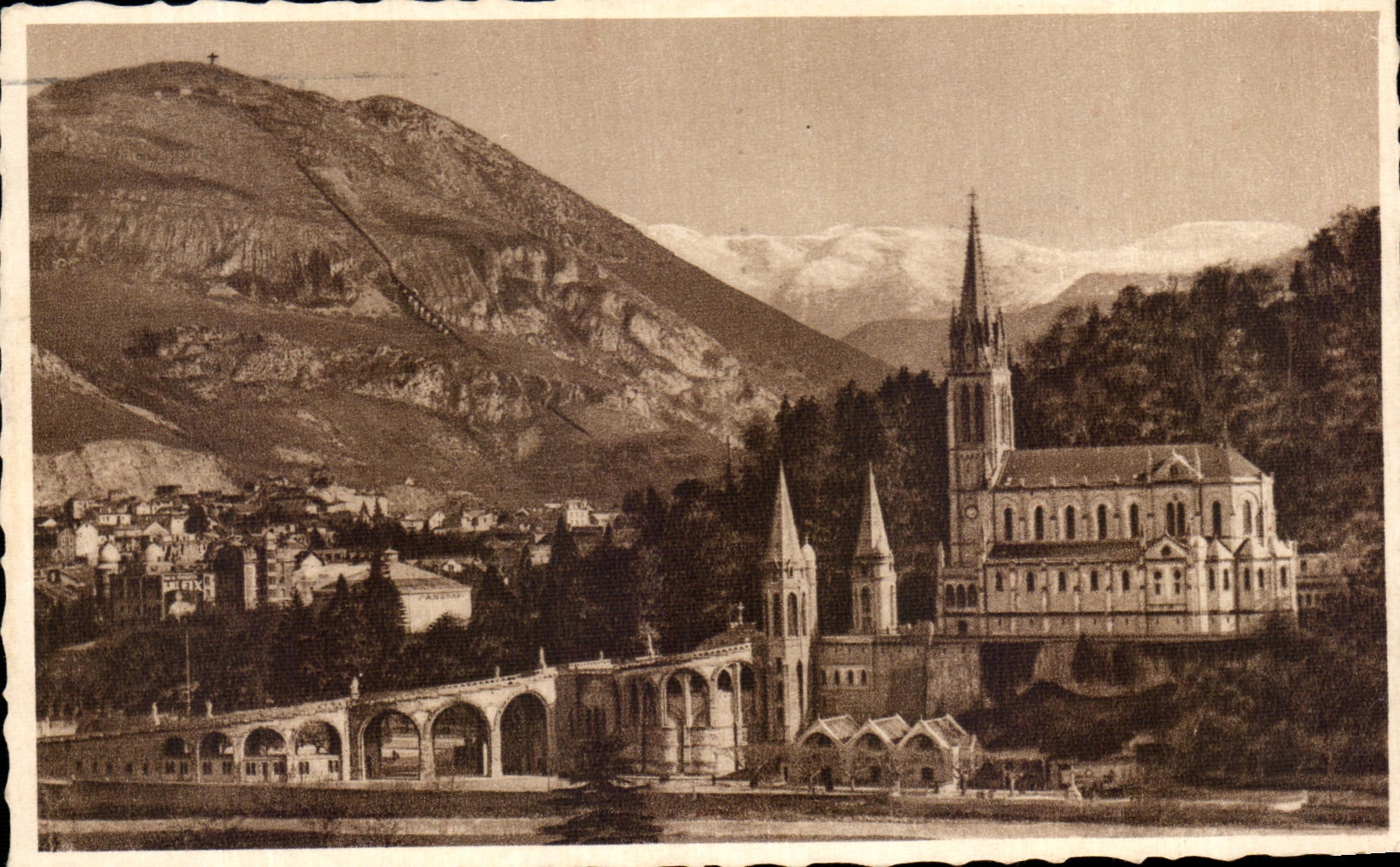 CPA Lourdes the Basilica And the Peak Of Jer