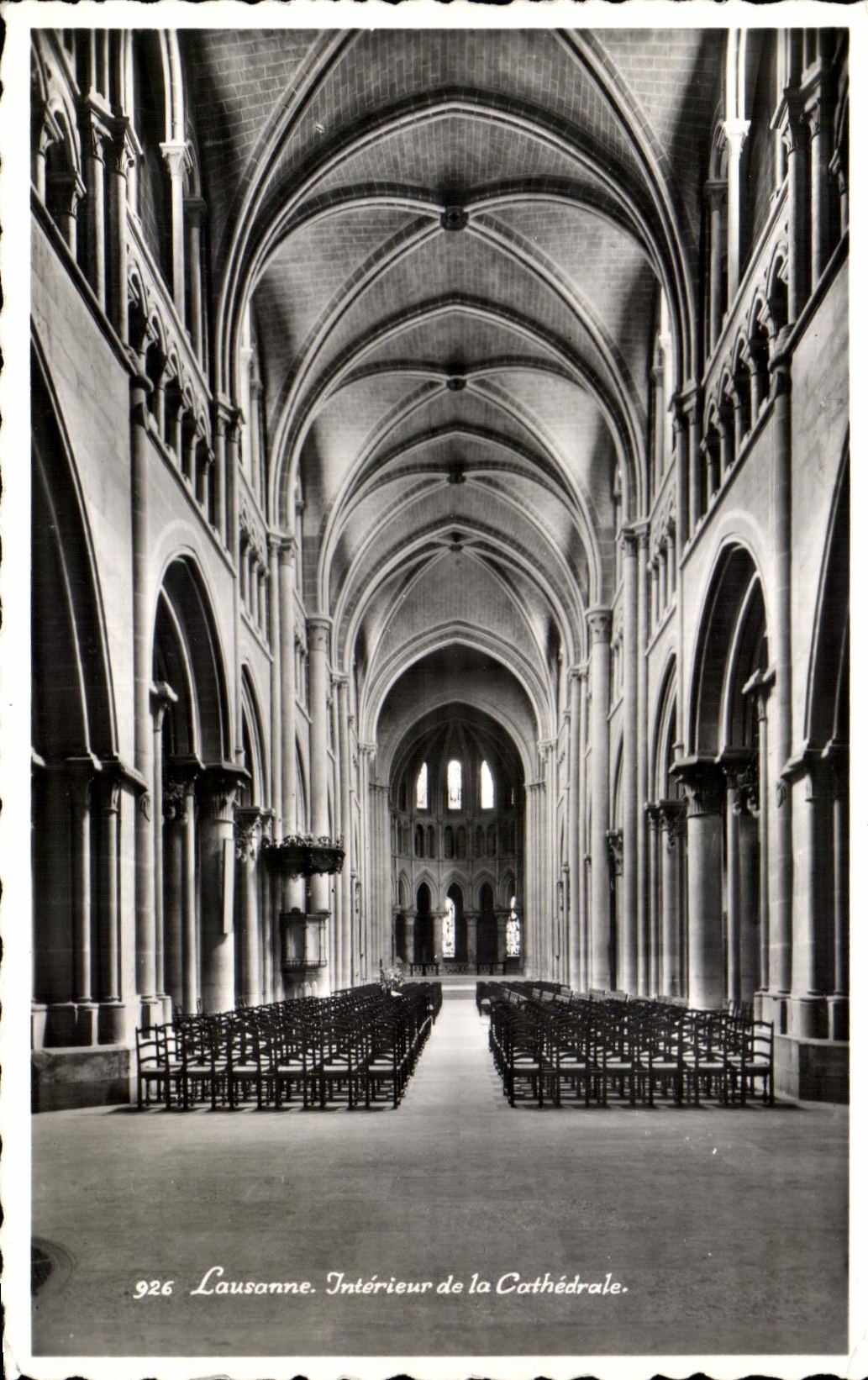 CPA Lausanne Interieur De La Cathedrale