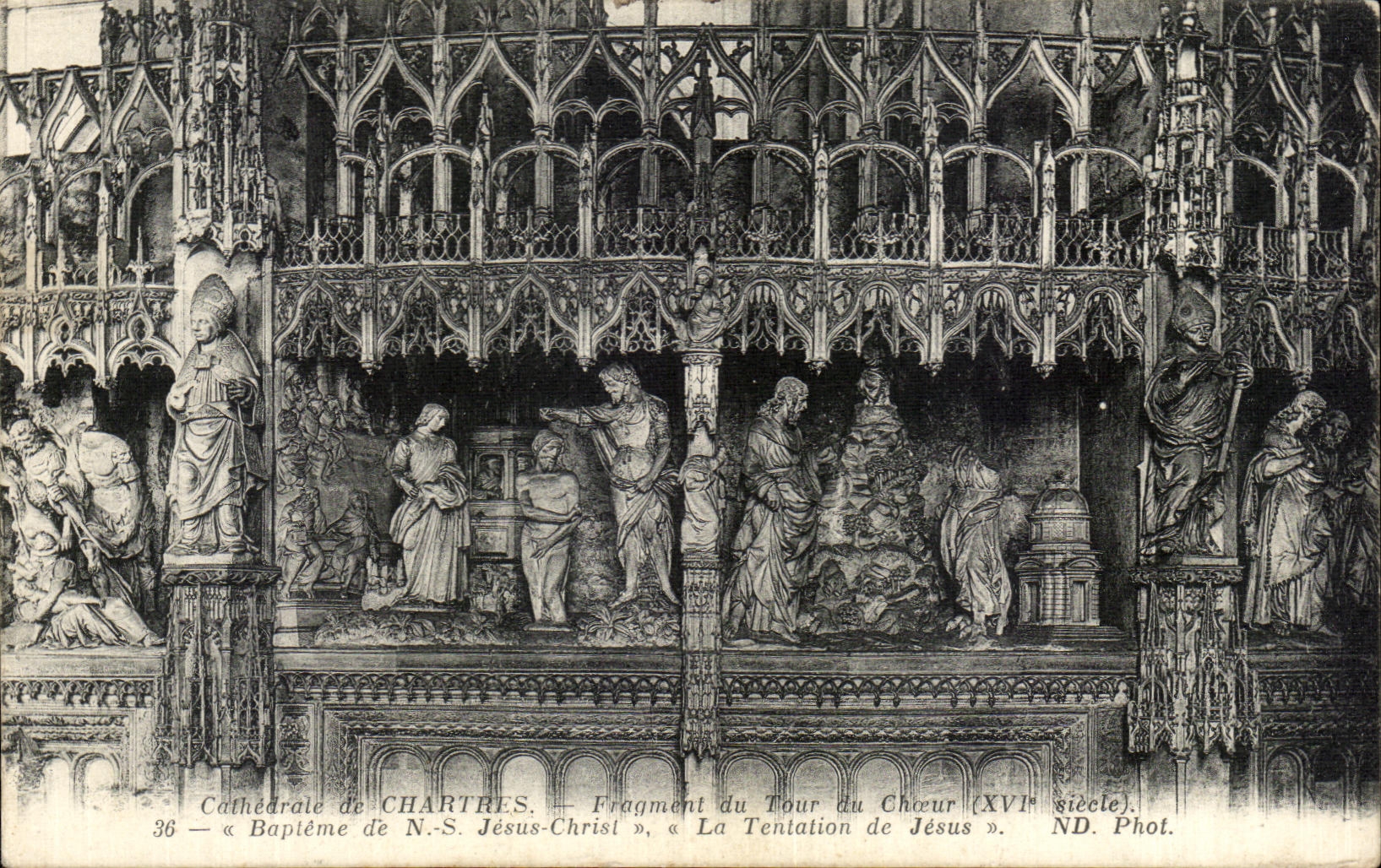 CPA Cathedral Of Chartres Fragment Of the Turn Chorus Baptism of NS Jesus Christ