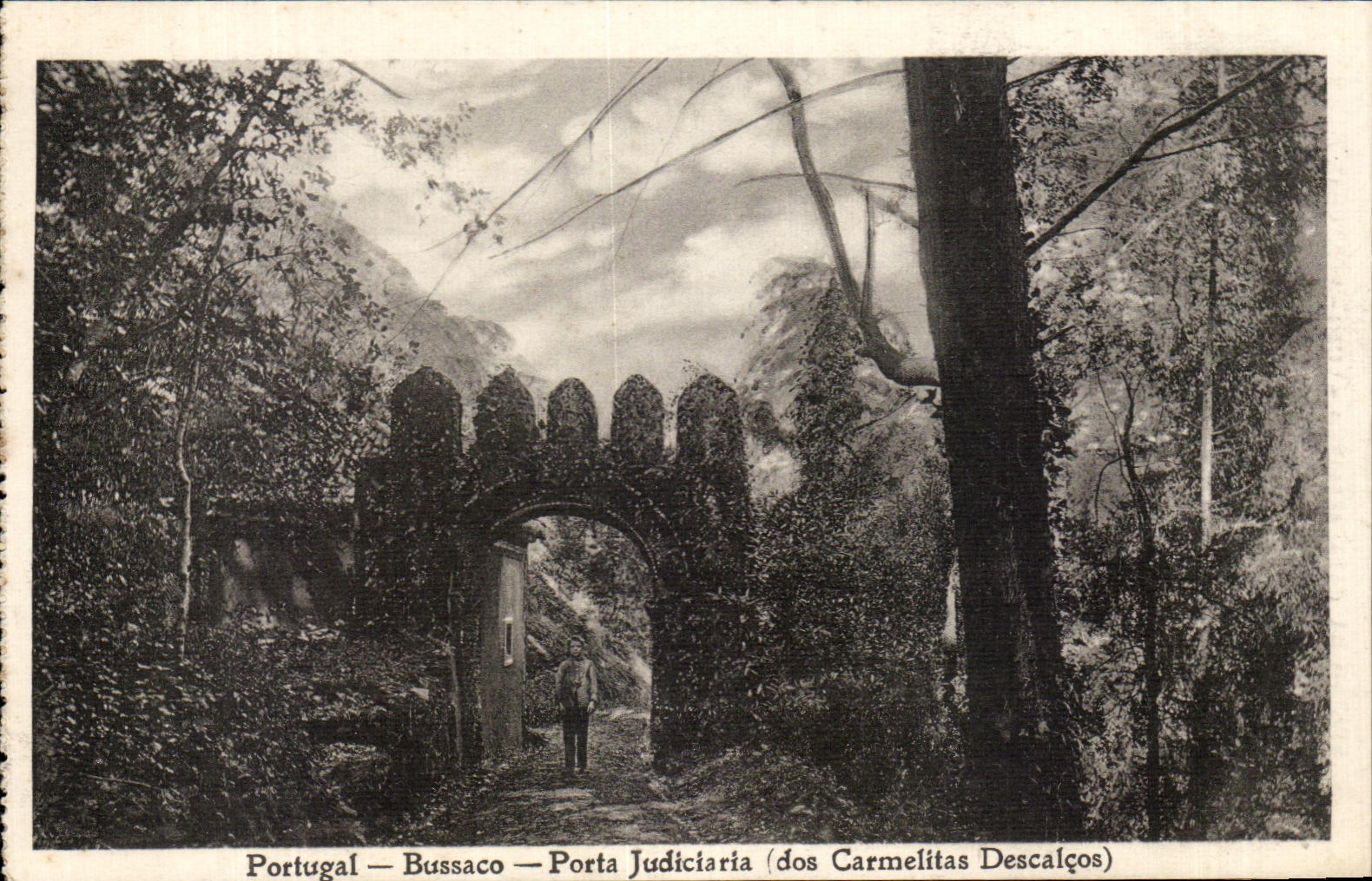 CPA Portugal Bussaco Carried Judiciaria back Carmelitas Descalcos