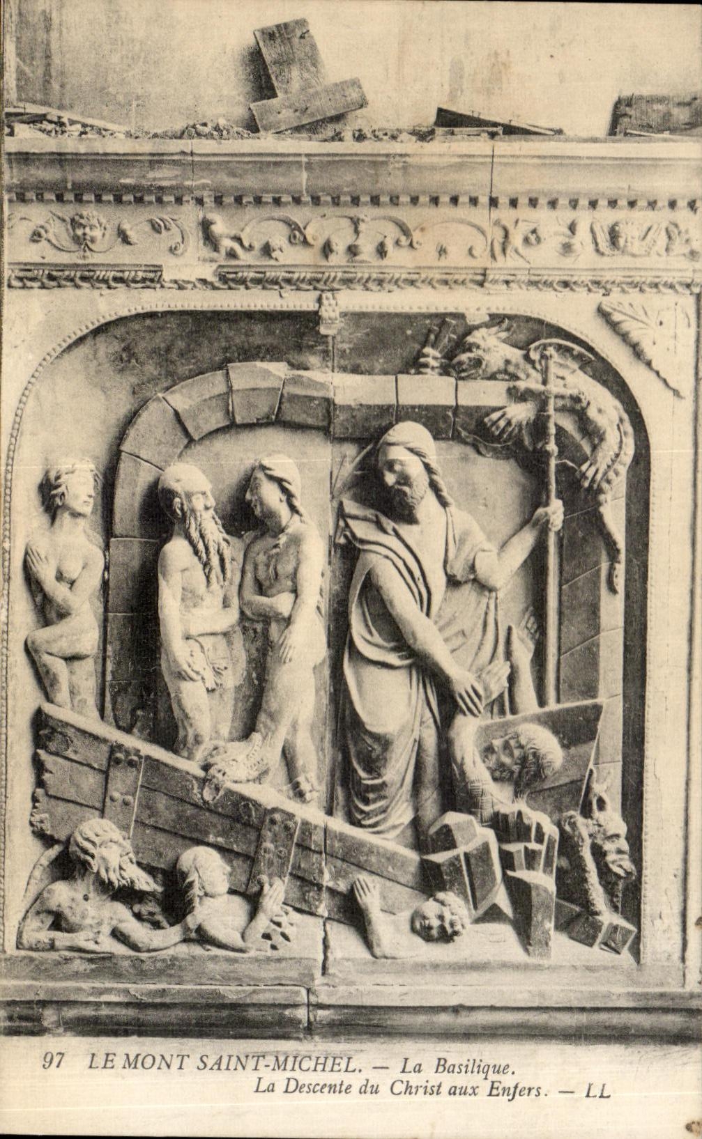 CPA Abbey of Mont Saint Michel the Basilica Descent of Christ to the Hells
