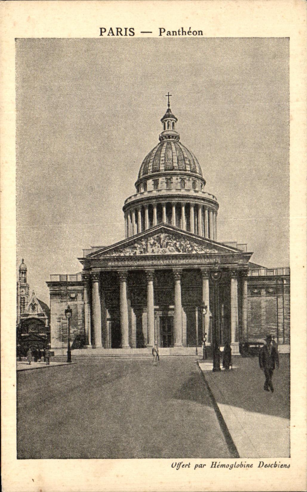 CPA Paris the Pantheon Offered by Deschiens Hemoglobin