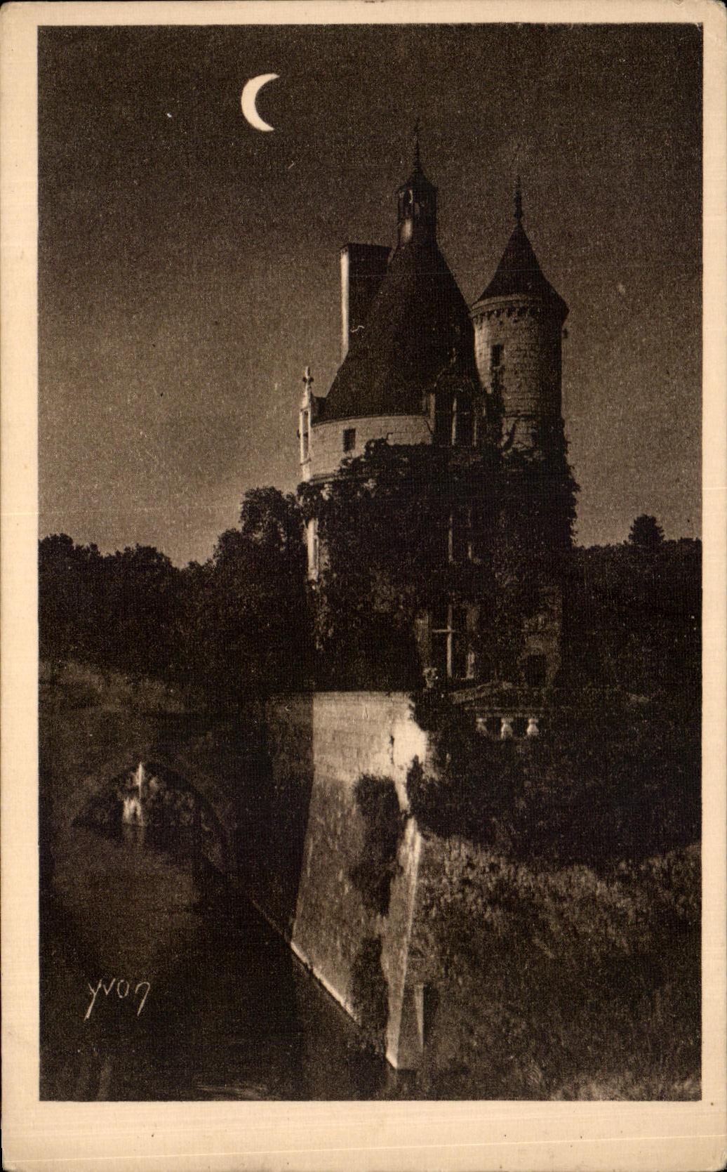 Castillo de CPA del claro de luna Chenonceaux