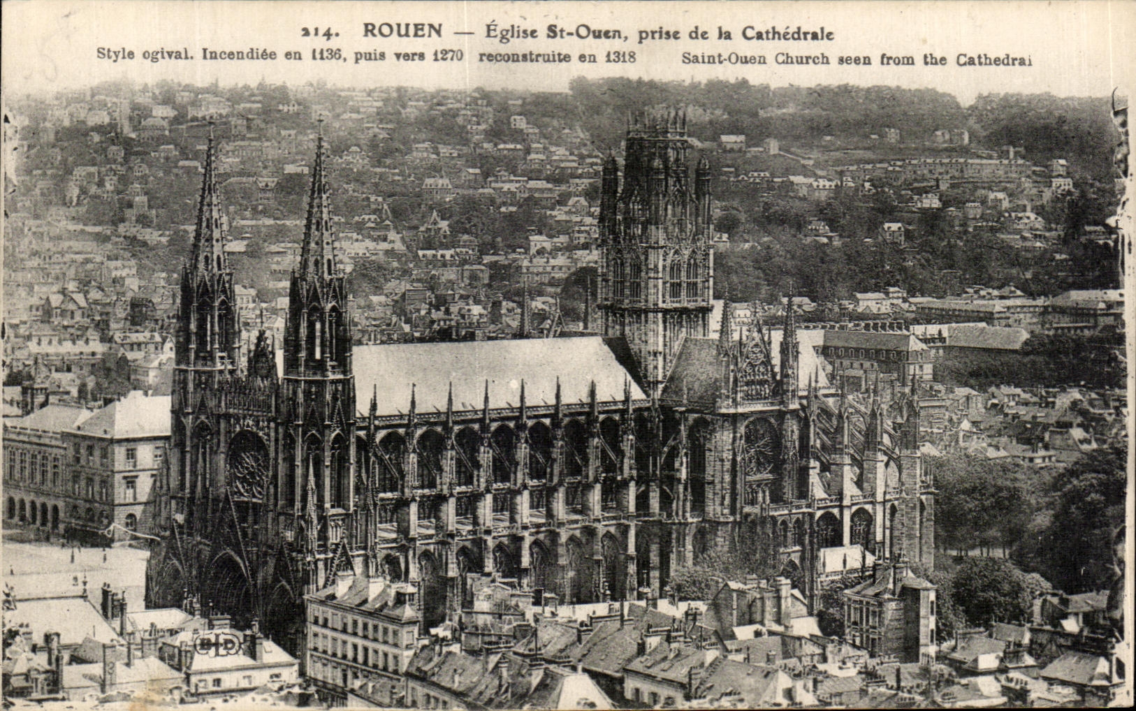 CPA Rouen Church St Ouen Taken of the Cathedral