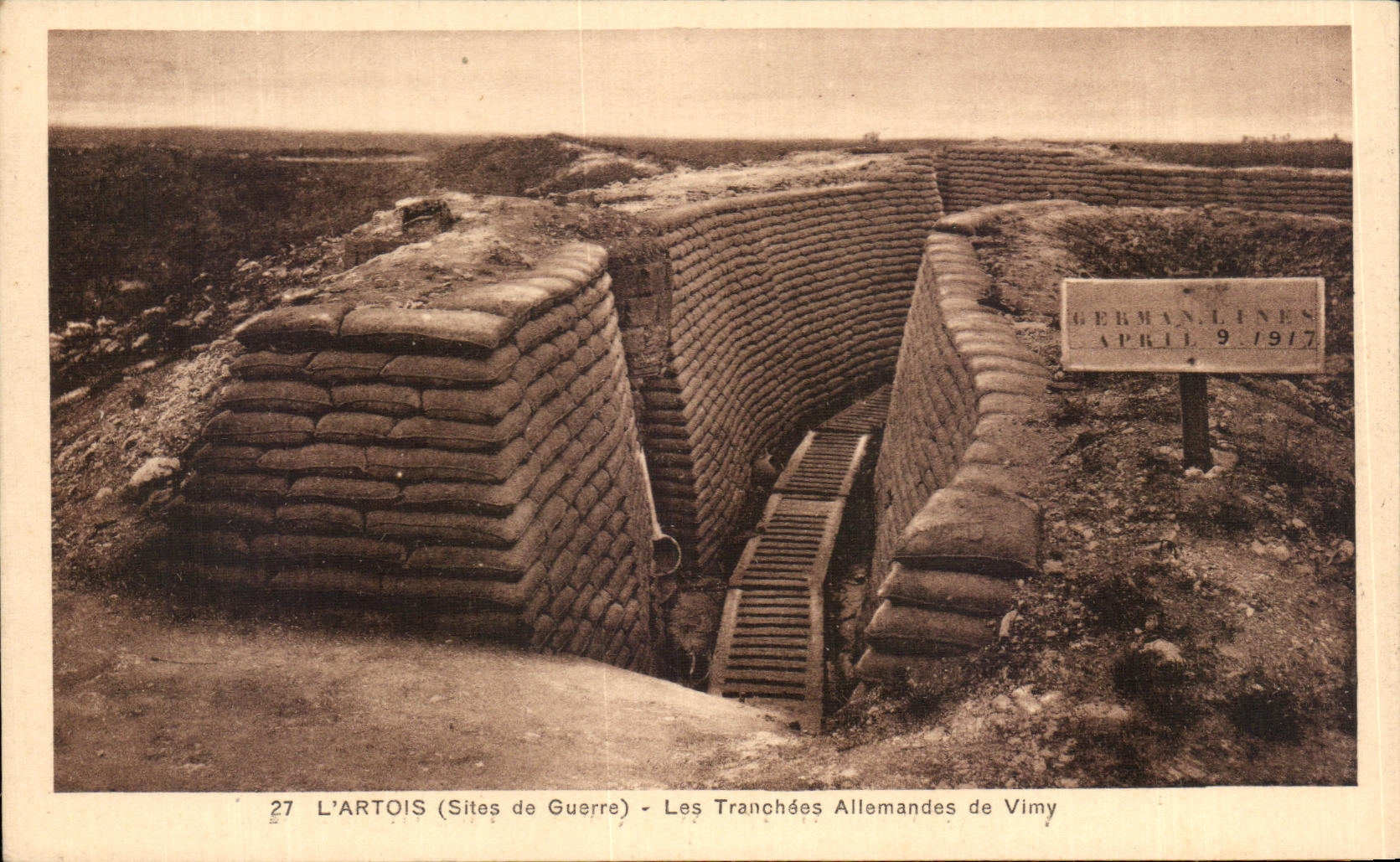 CPA Artois German Trenches of Vimy Militaria
