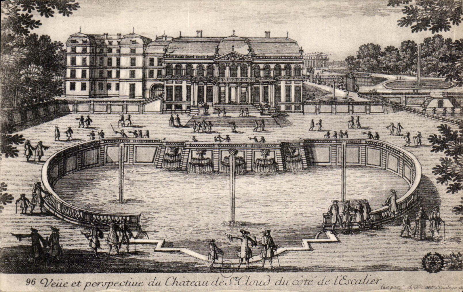 CPA Castle of St Cloud of the Dimension of the Staircase Seen and View of the staircase