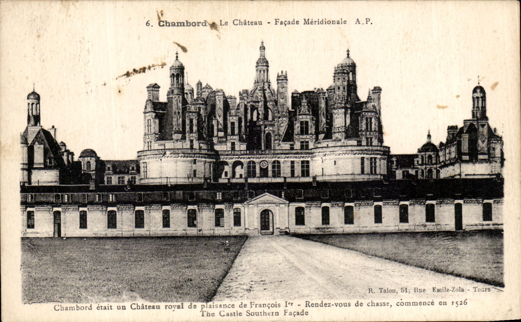 CPA Chambord Le Chateau Facade Meridionaie