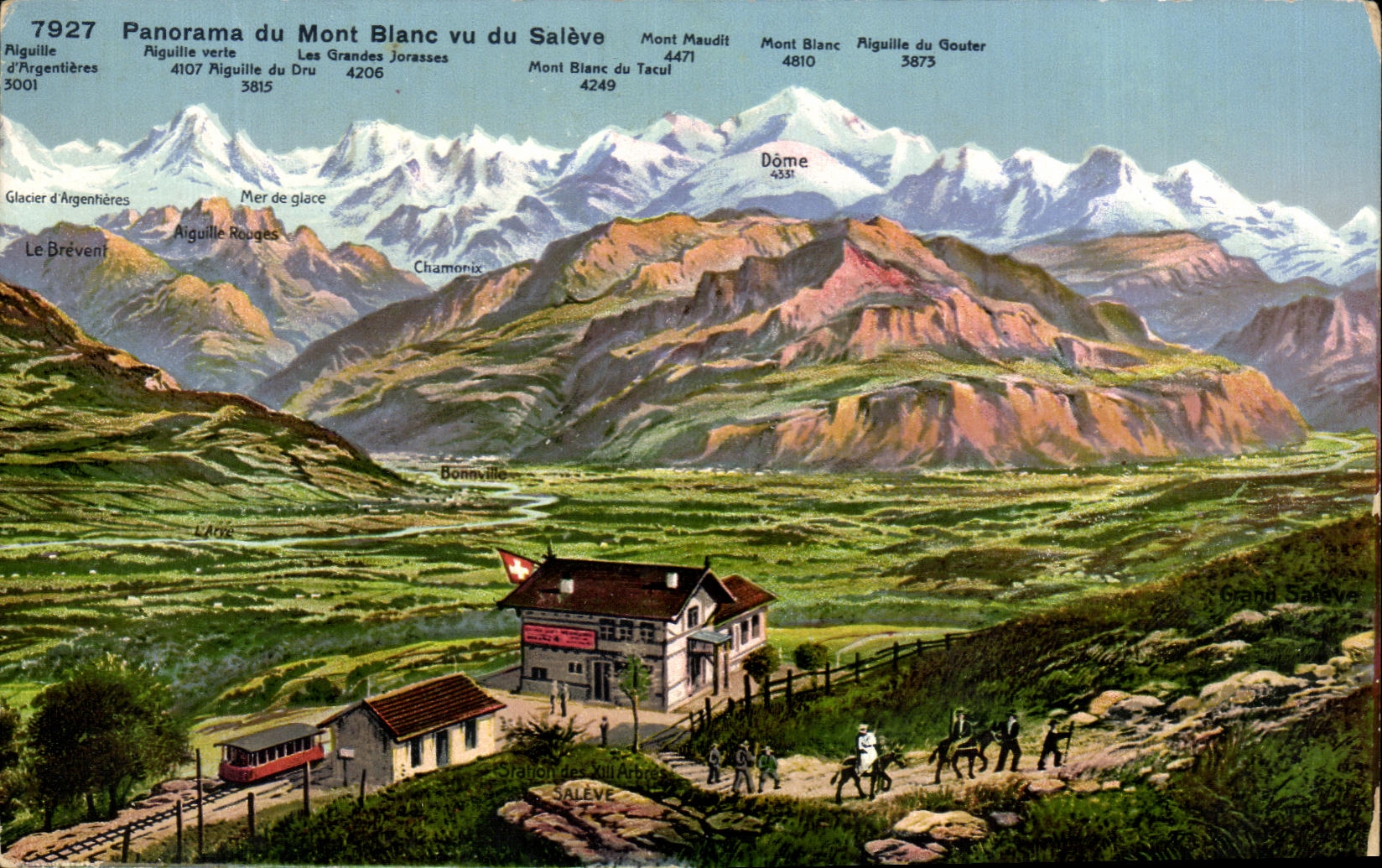 CPA Panorama Of the Mont Blanc Seen Of the saleve