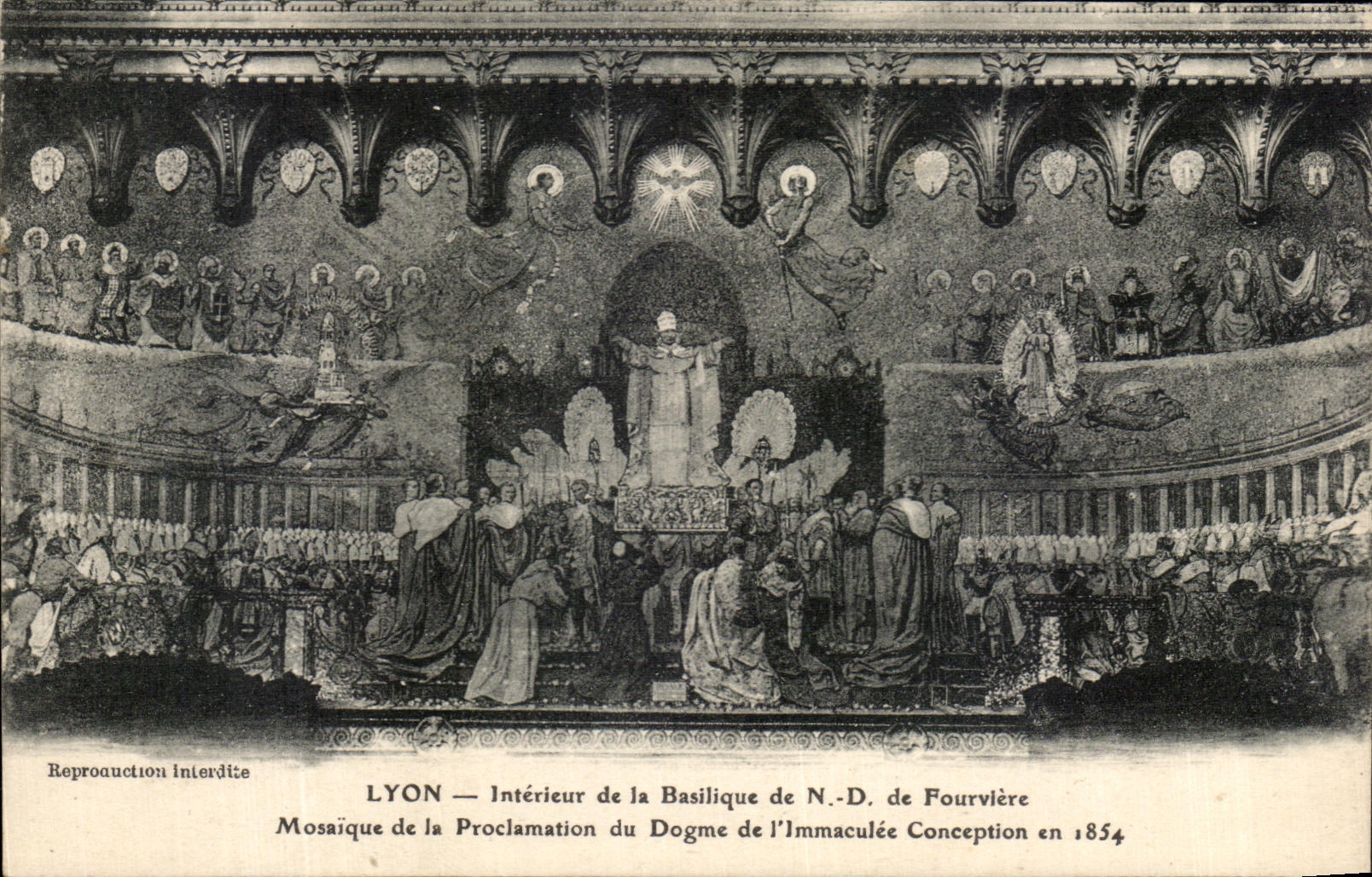 CPA Interior Lyon of the Mosaic Basilica of Fourvlere of the Proclamation of the Dogma of the Immaculate Conception