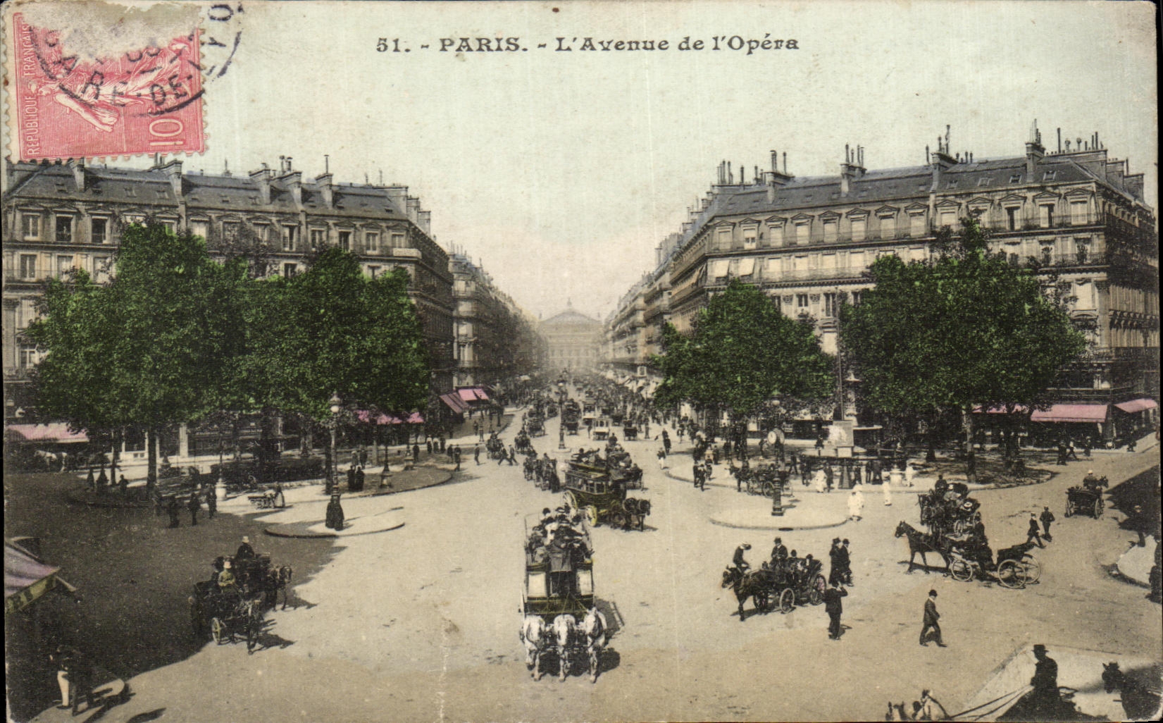 CPA Paris the Avenue of I' Opera