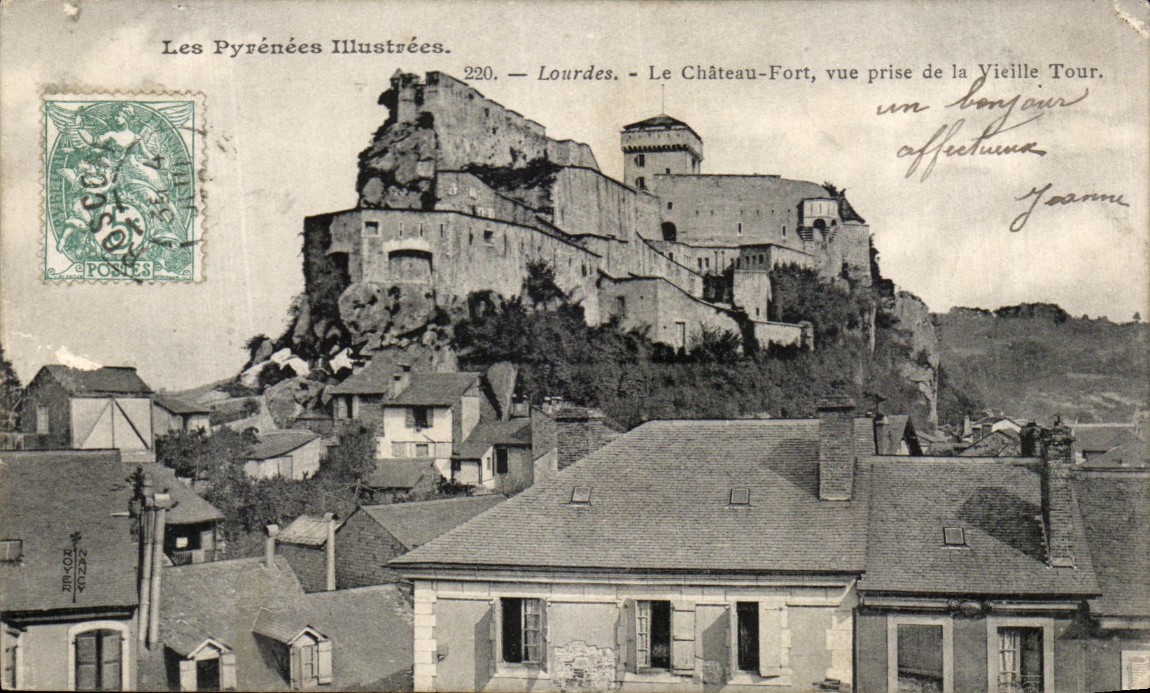 CPA the Pyrenees Illustrated Lourdes the Castle Fort seen from of the Old woman Tower