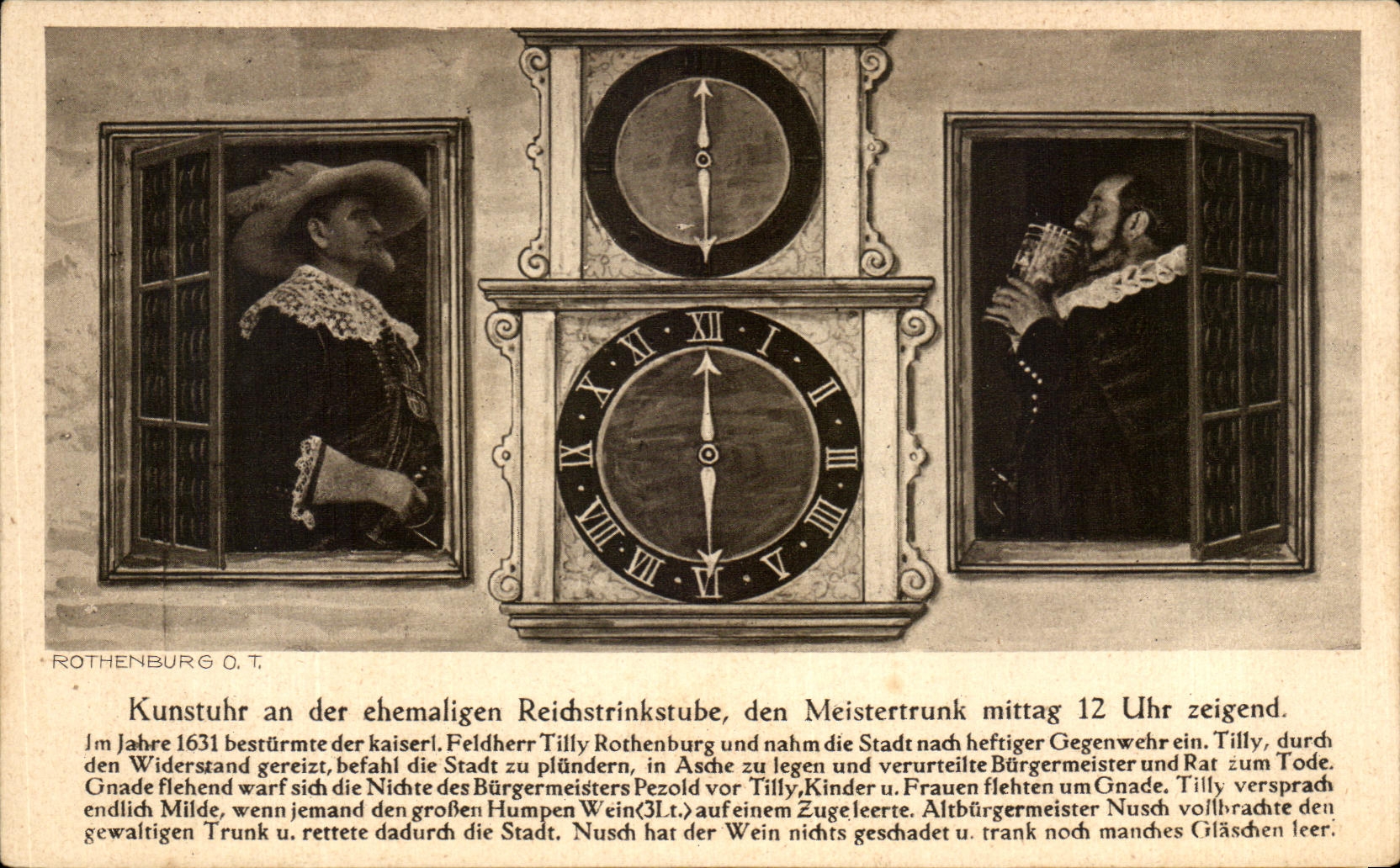 CPA Kunstuhr an der ehemaligen Reidstrinkstube den Meisterrunk Mittag