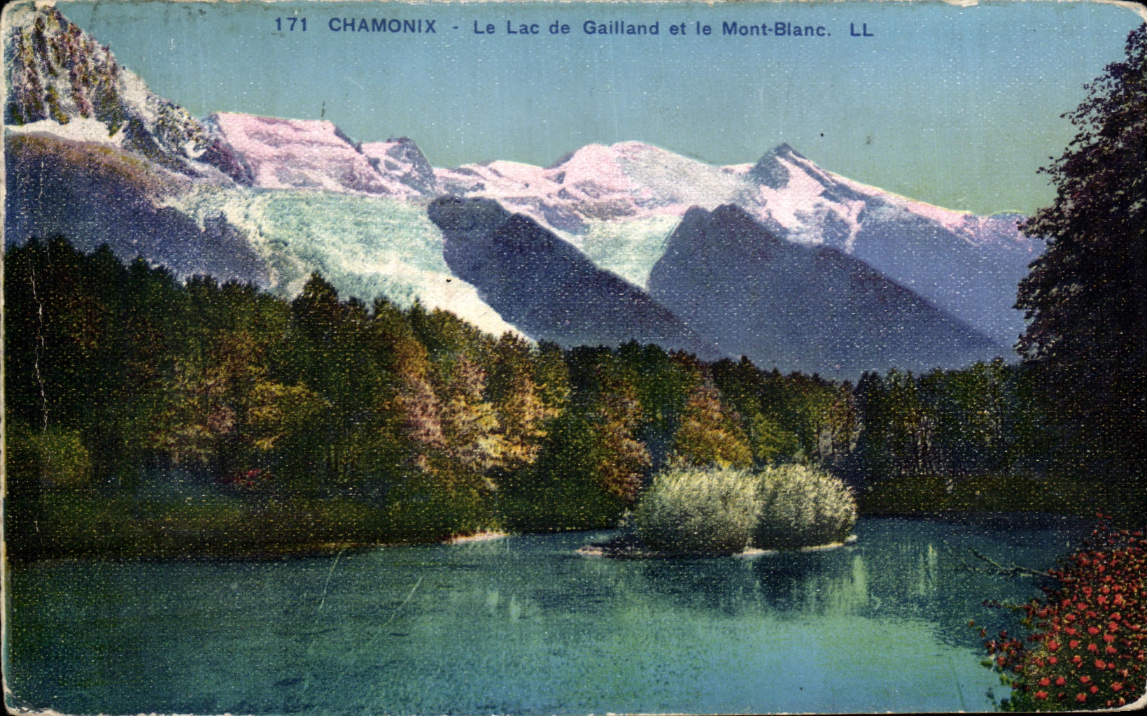 CPA Chamonix the Lake Gailland and Mont Blanc