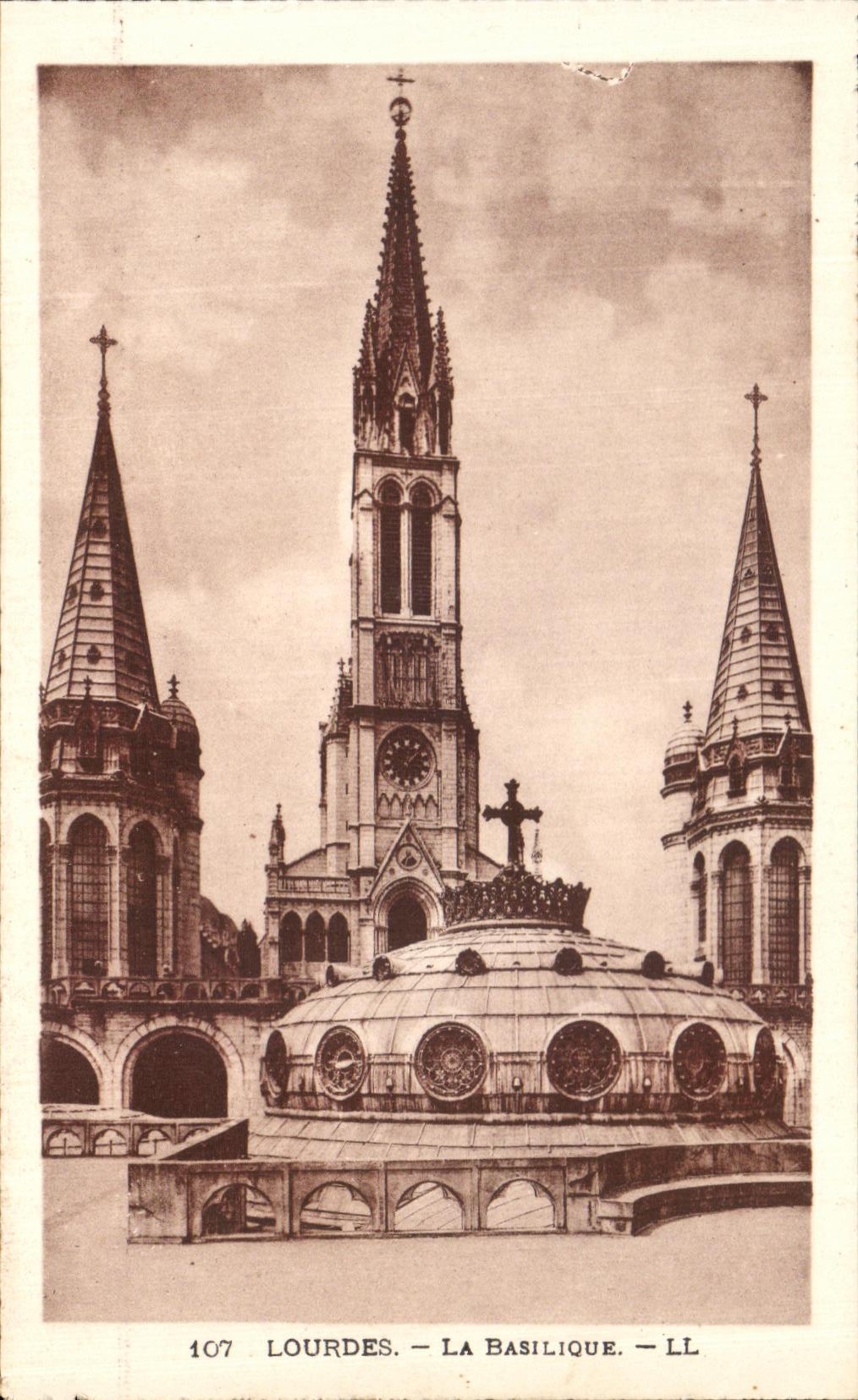 CPA Lourdes the Basilica