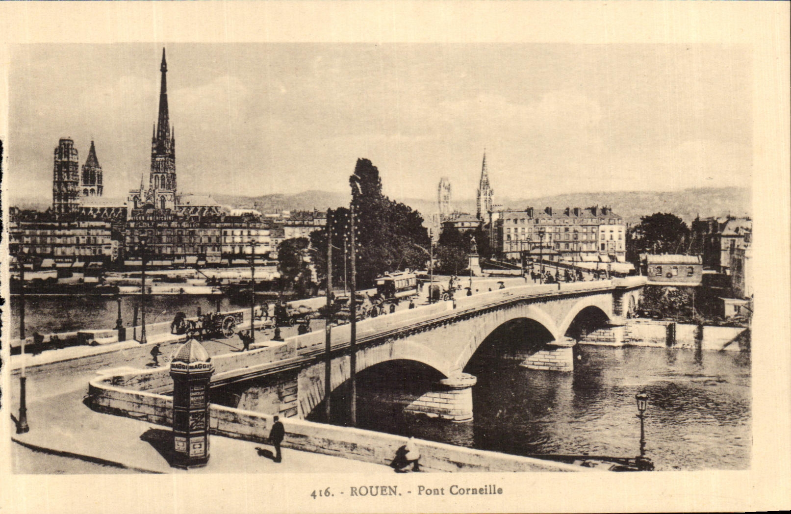 CPA Rouen Bridge Crow