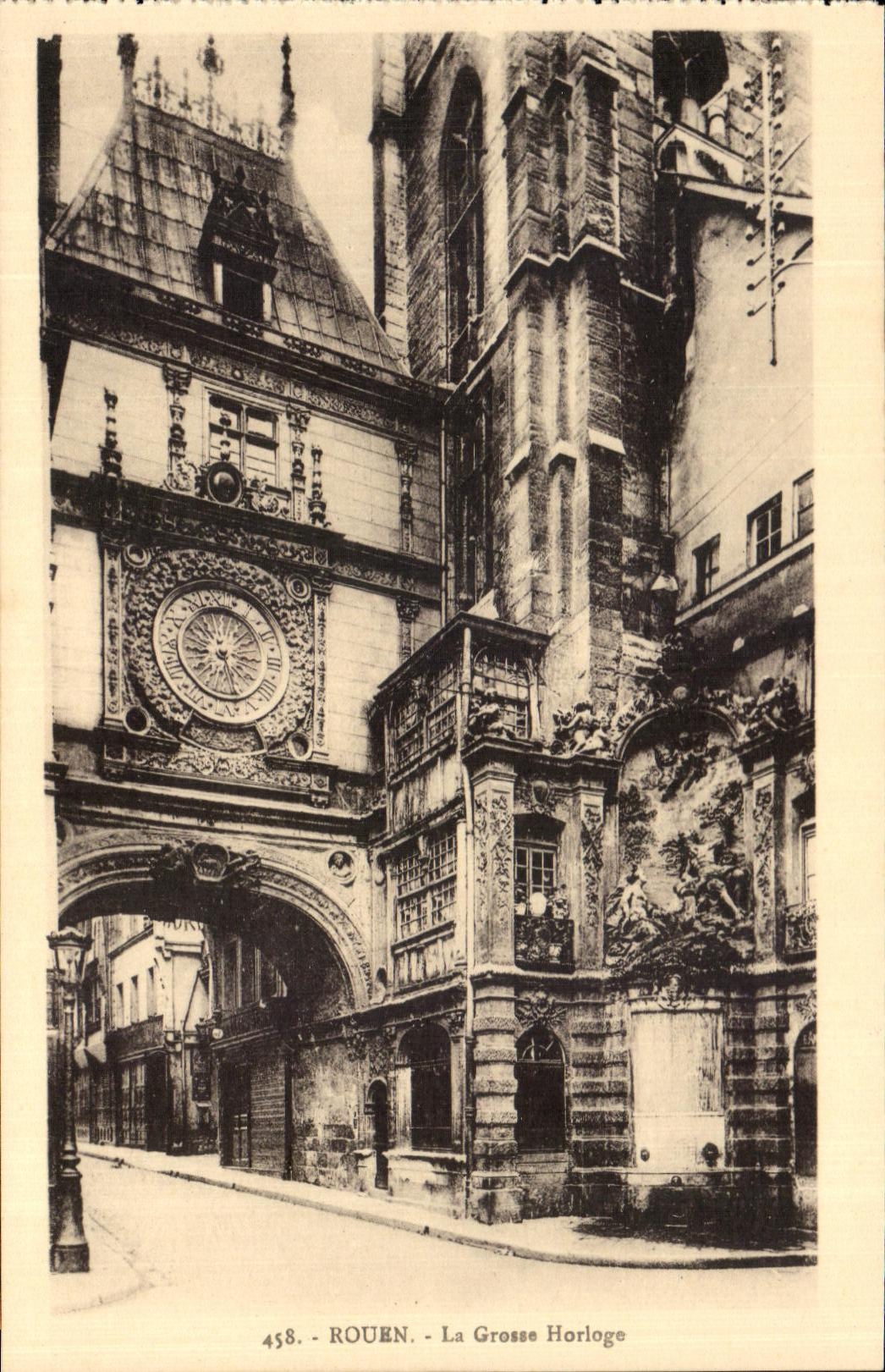 CPA Rouen the Large Clock