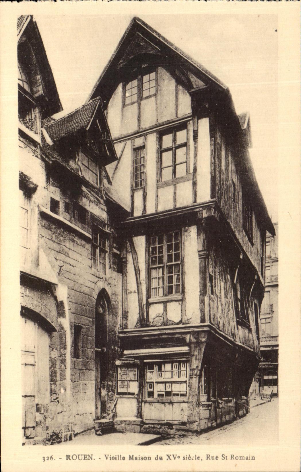 CPA Rouen Hurdy-gurdy House of the 15th Street St Romain