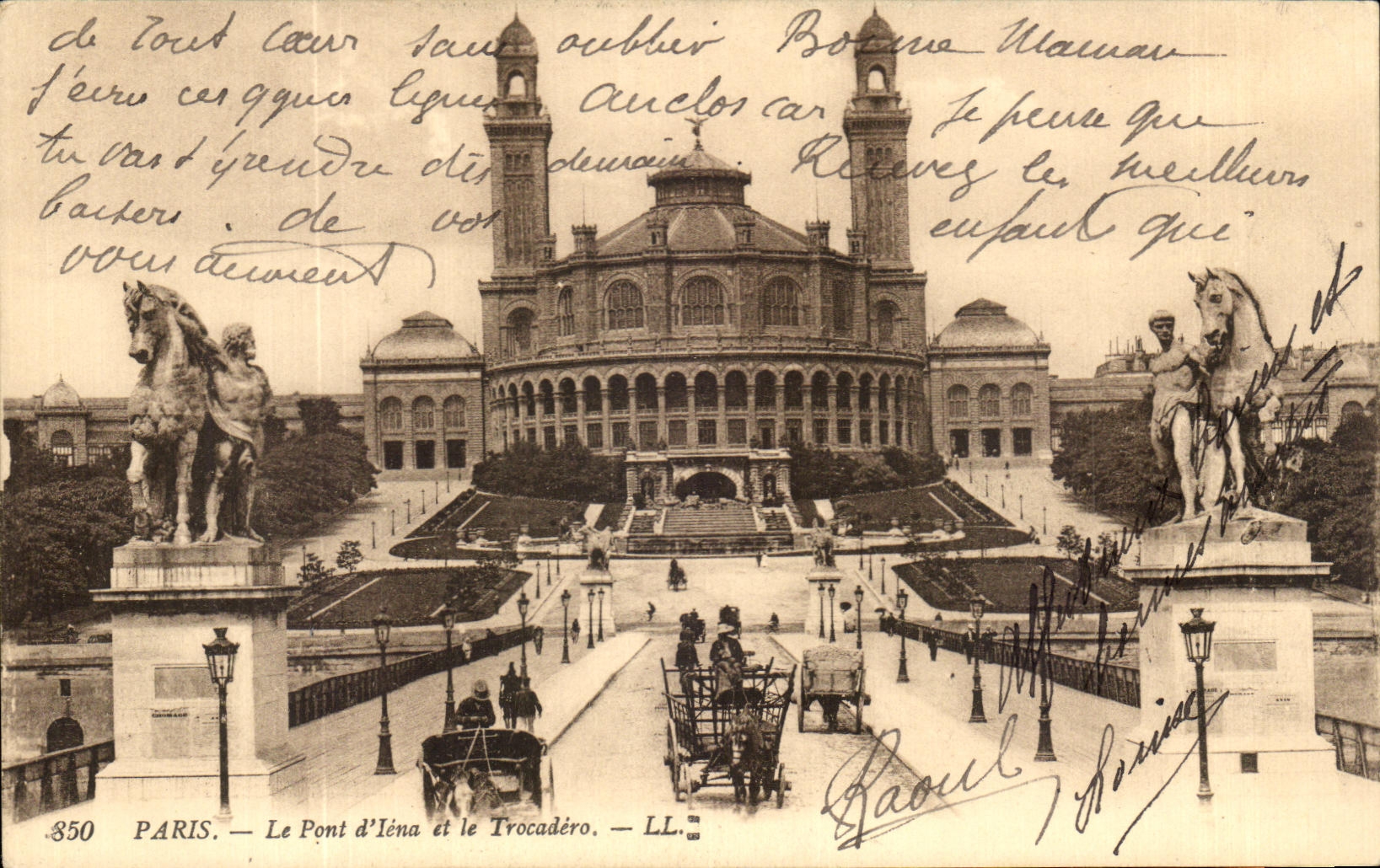 CPA Paris the Bridge of Iena and Trocadero