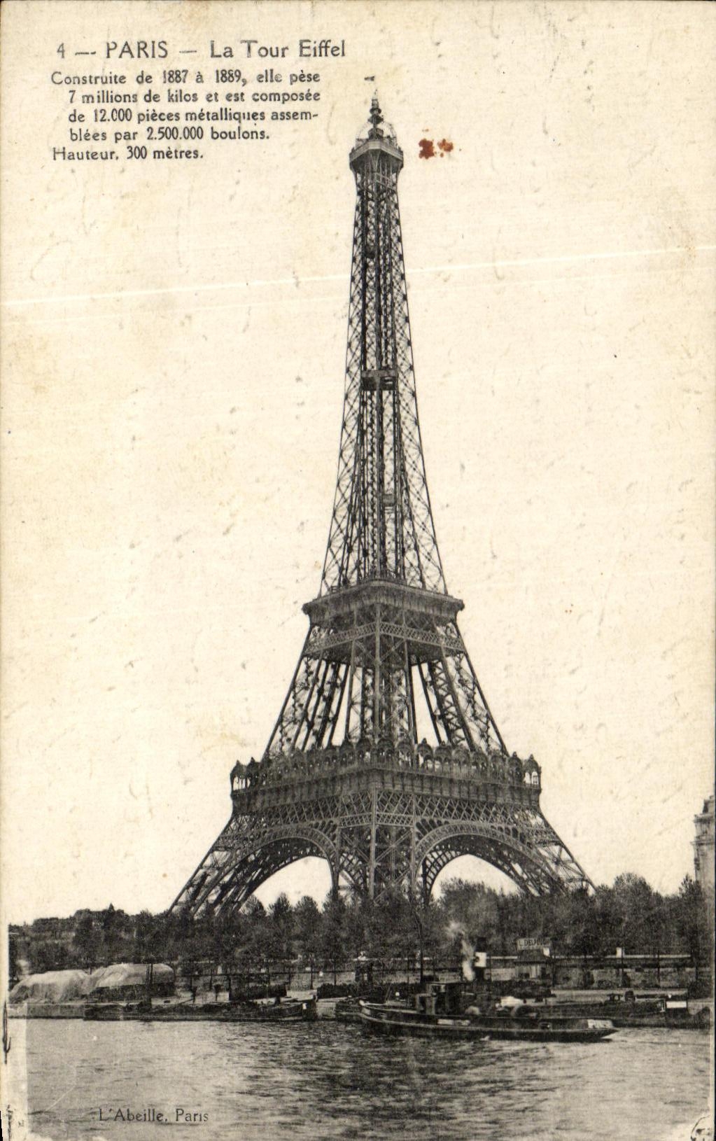 CPA Paris La Tour Eiffel Peniche 