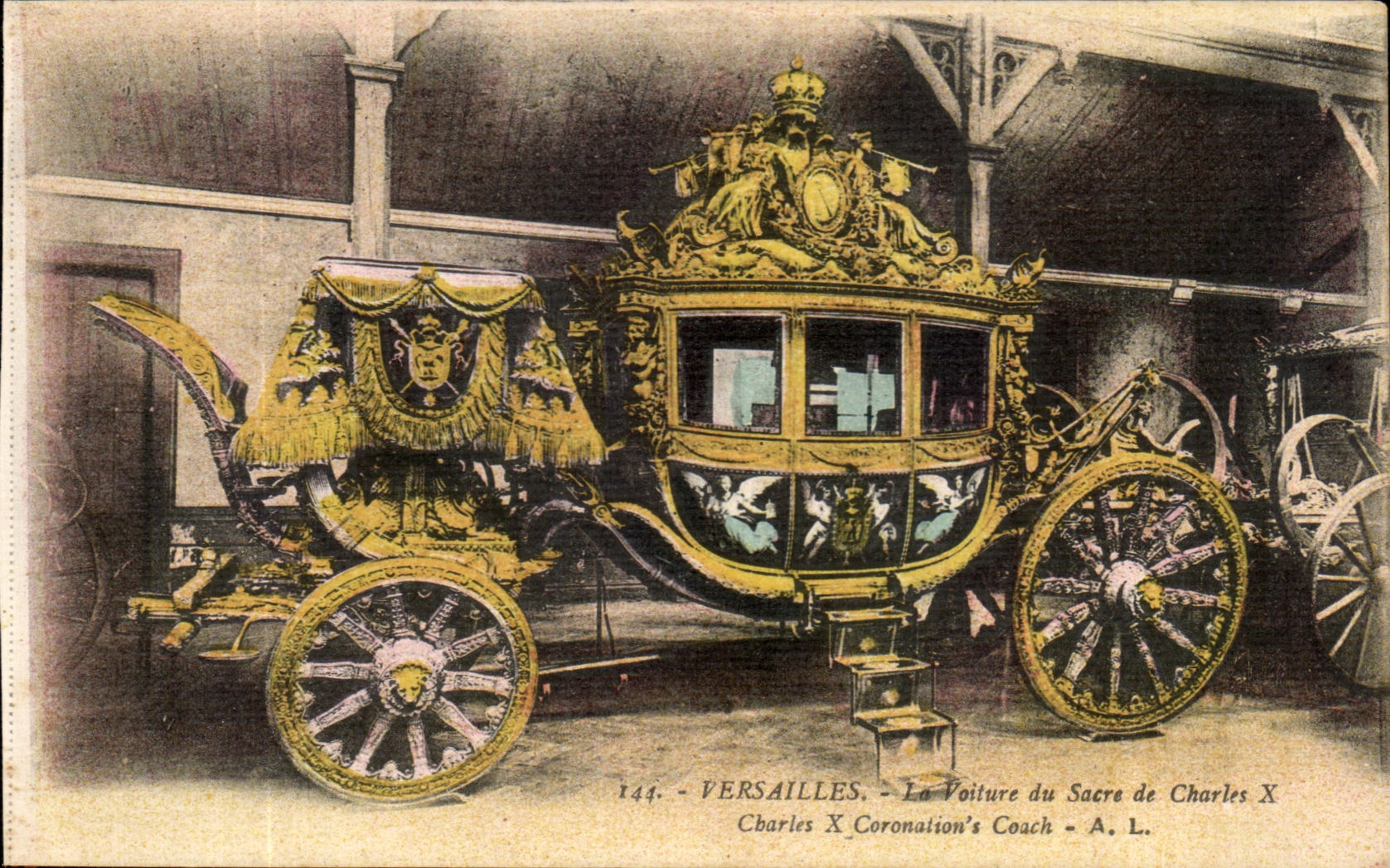 CPA Versailles La Voiture du Sacre de Charles X