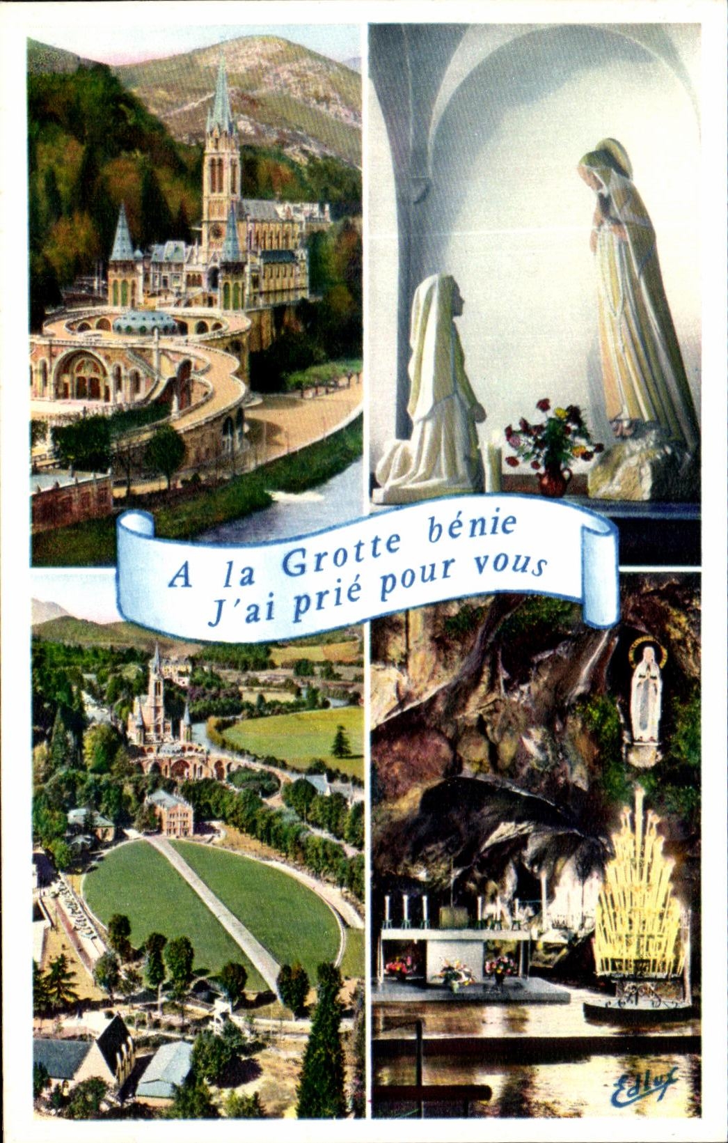 CPA Lourdes Basillque Appearance and the Miraculous Cave