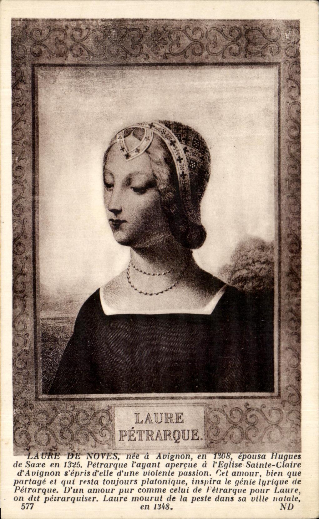 CPA Laure Petrarque De Noves nee a Avignon