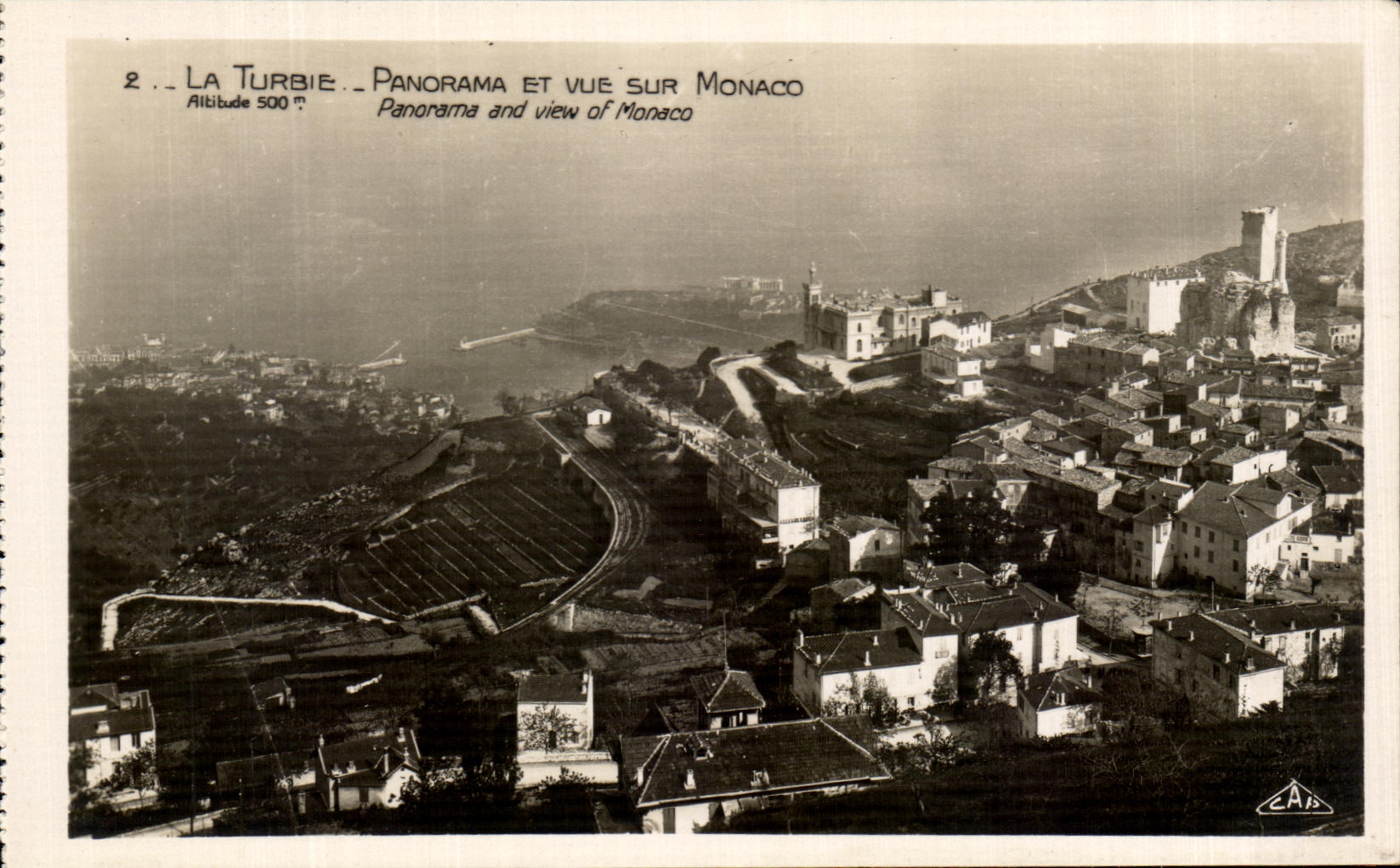 CPA La Turbie Panorama And Sight On Monaco