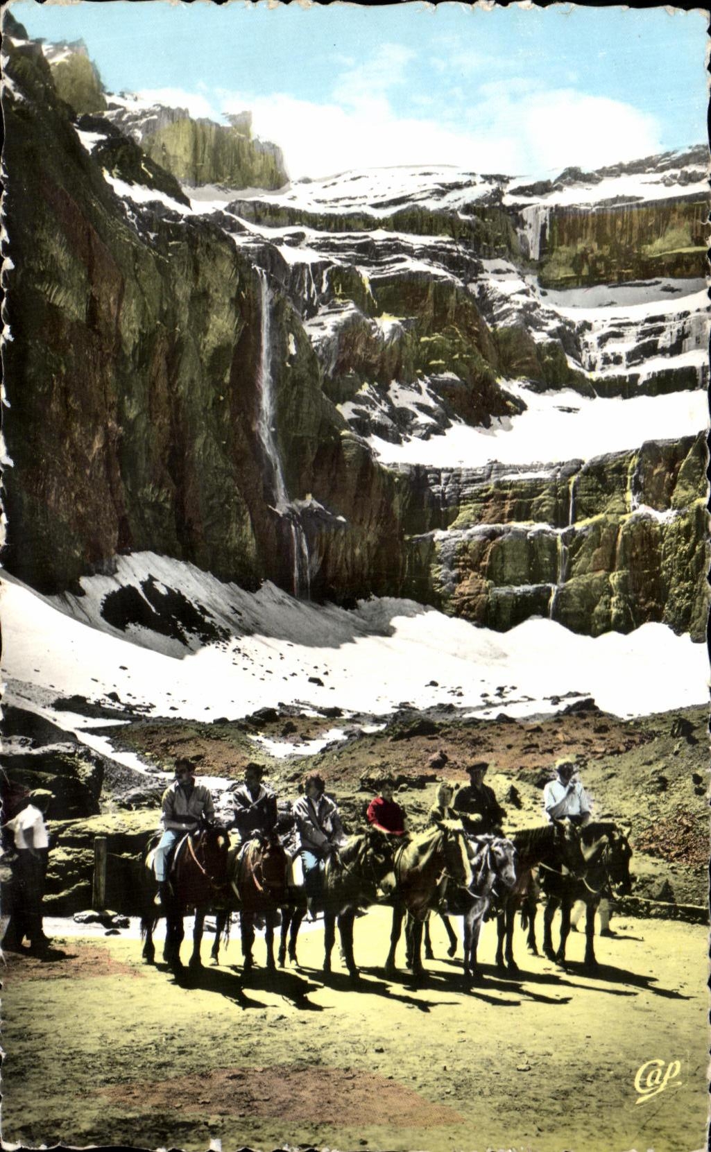 CPA Gavarnie the Circus Asses and horses