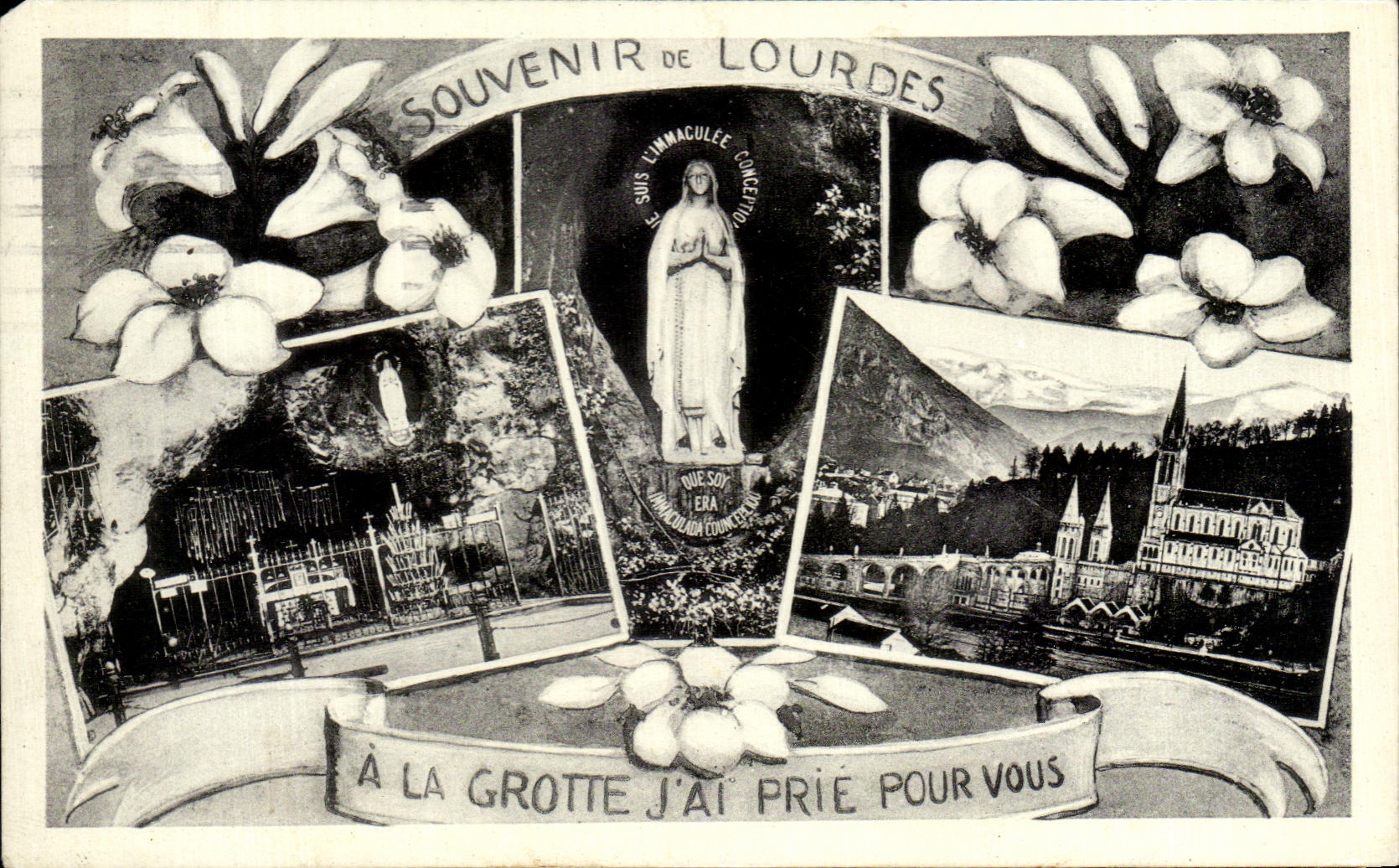 CPA Souvenir Of Lourdes With the Cave I Have Request For You