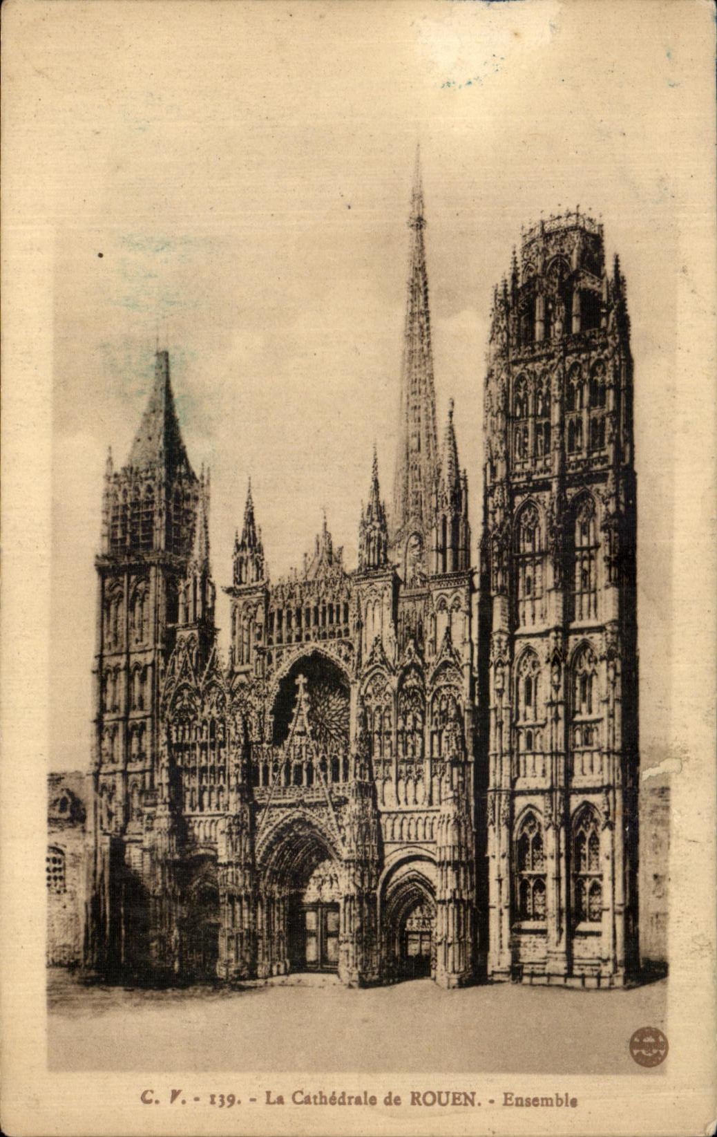 CPA the Cathedral Of Rouen Together