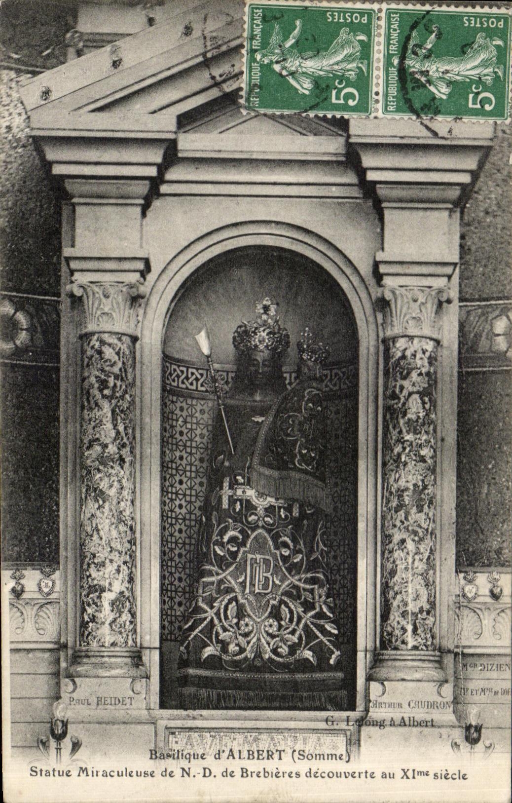 CPA Miraculous Basilica of Albert Statue of Brebieres