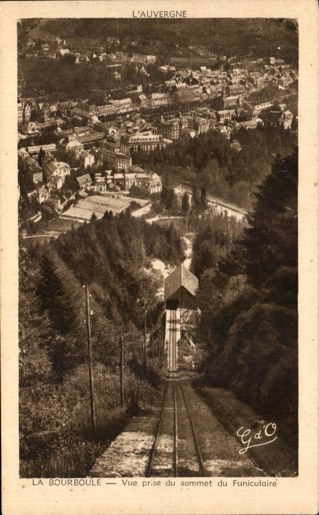CPA Bourboule Seen from of the Summit of the Funicular
