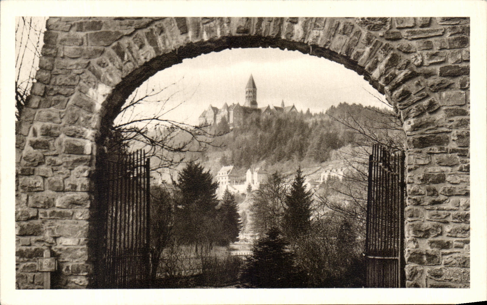 CPA the Abbey Seen De Clervaux Luxembourg