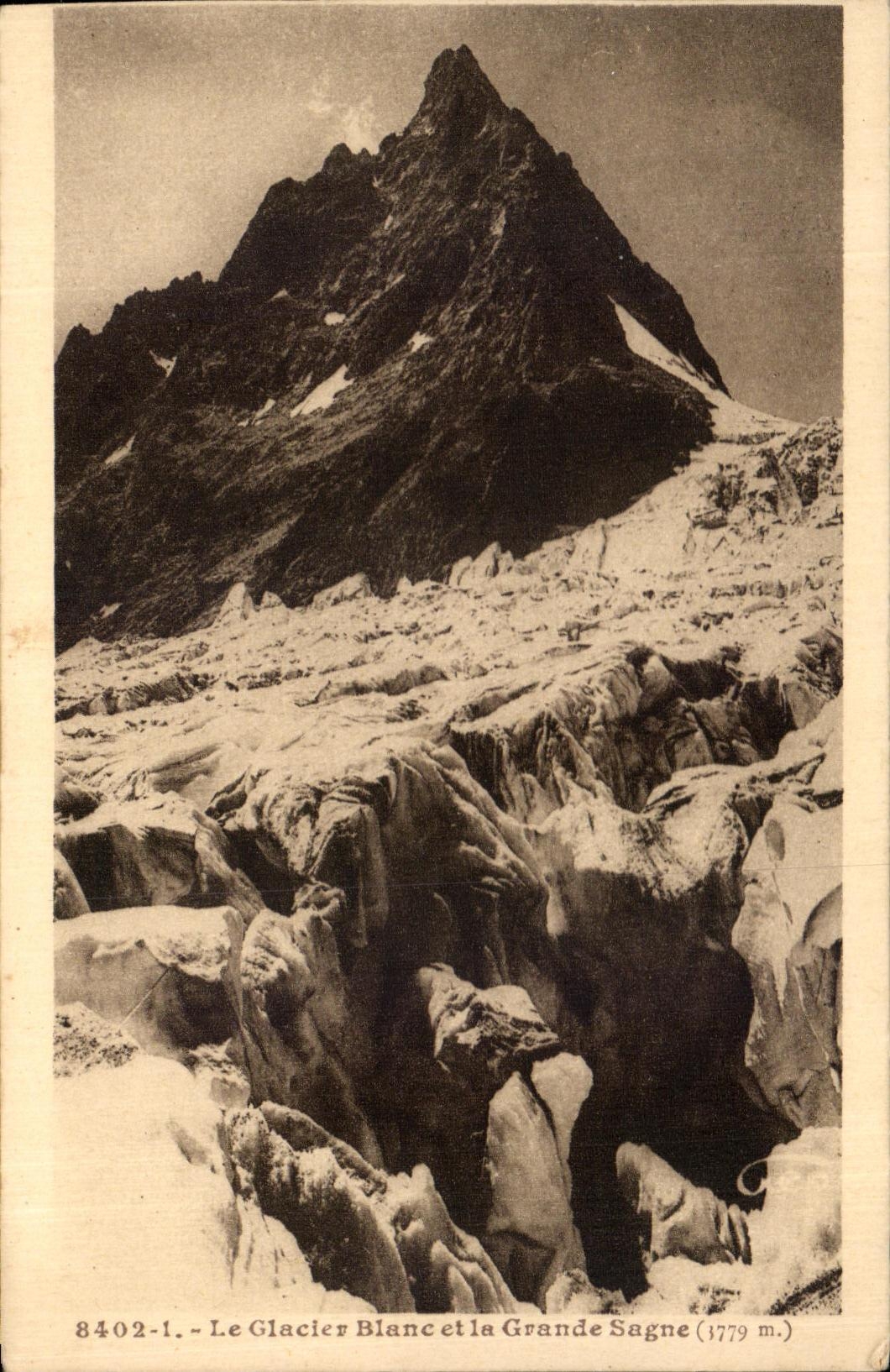 CPA the White Glacier and Large Sagne