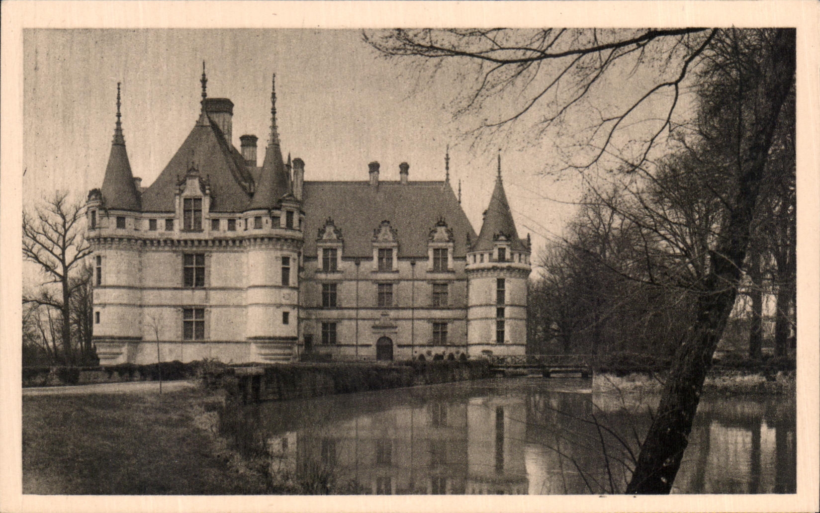 El castillo de CPA de Azay la cara de la cortina es