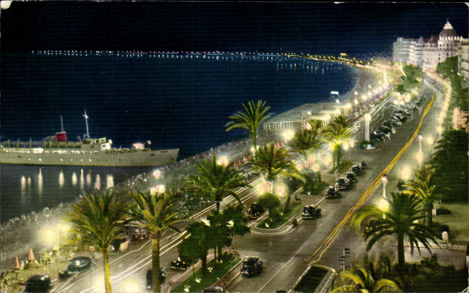 CPSM Niza la noche la caminata del barco ingles