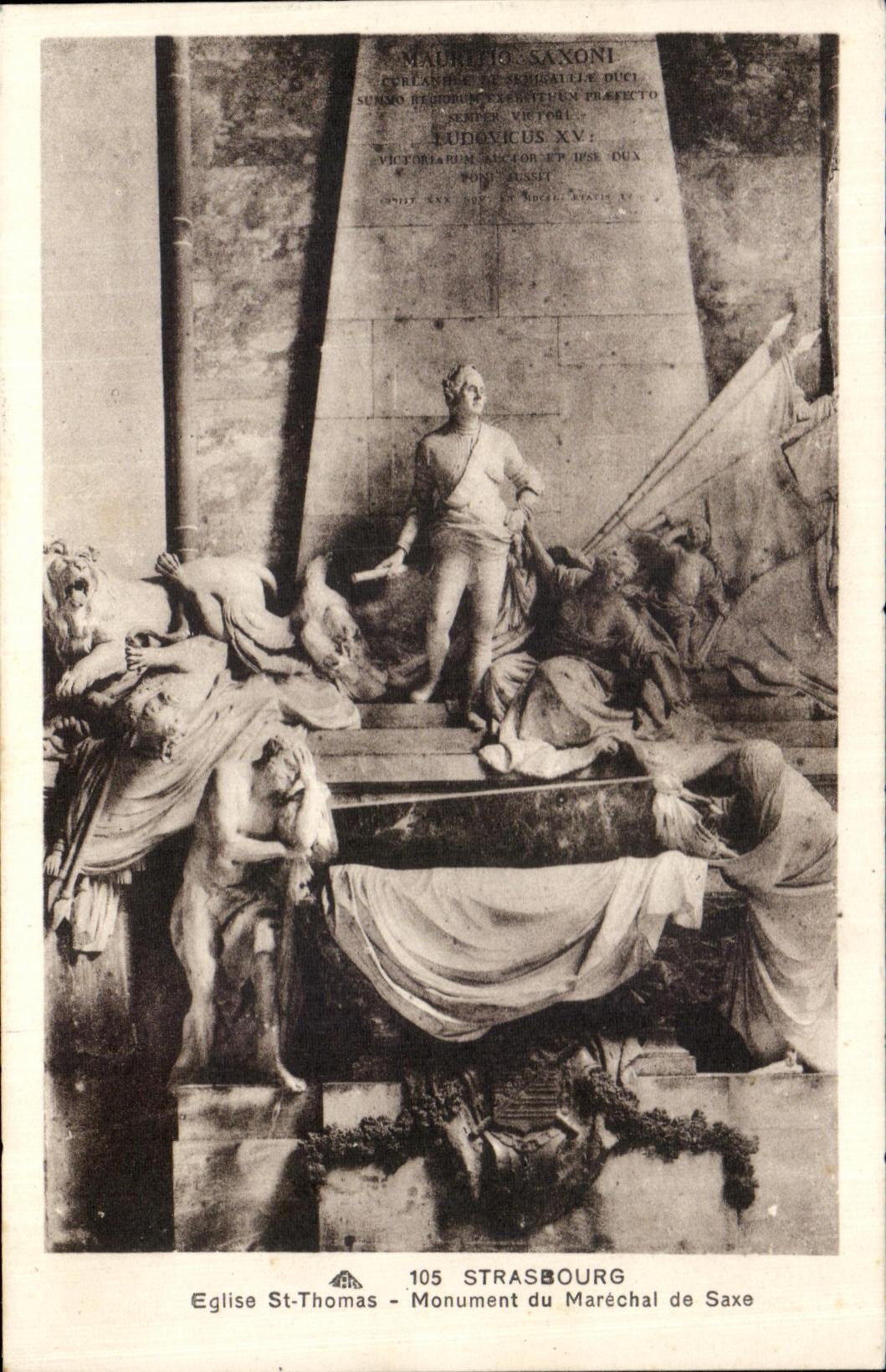 CPA Strasbourg Church St Thomas Monument of the Marshal of Saxony
