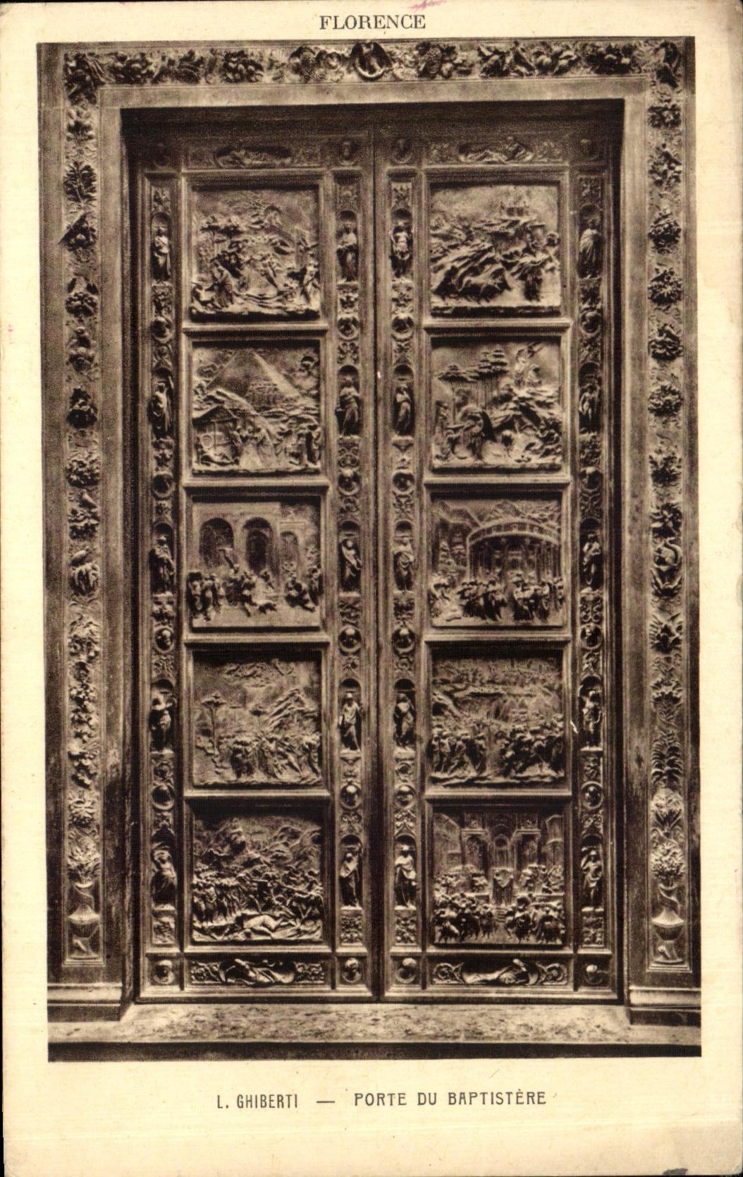 Puerta de CPA Ghiberti del Baptistry de Florencia